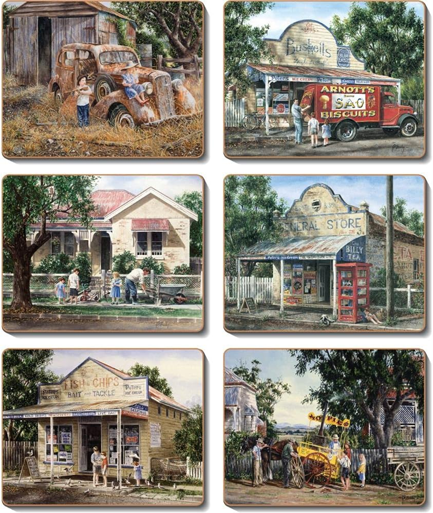Cinnamon Times Now past Placemats 6-Pieces Set, 34 X 26.5 Cm, Multicolor image number 1