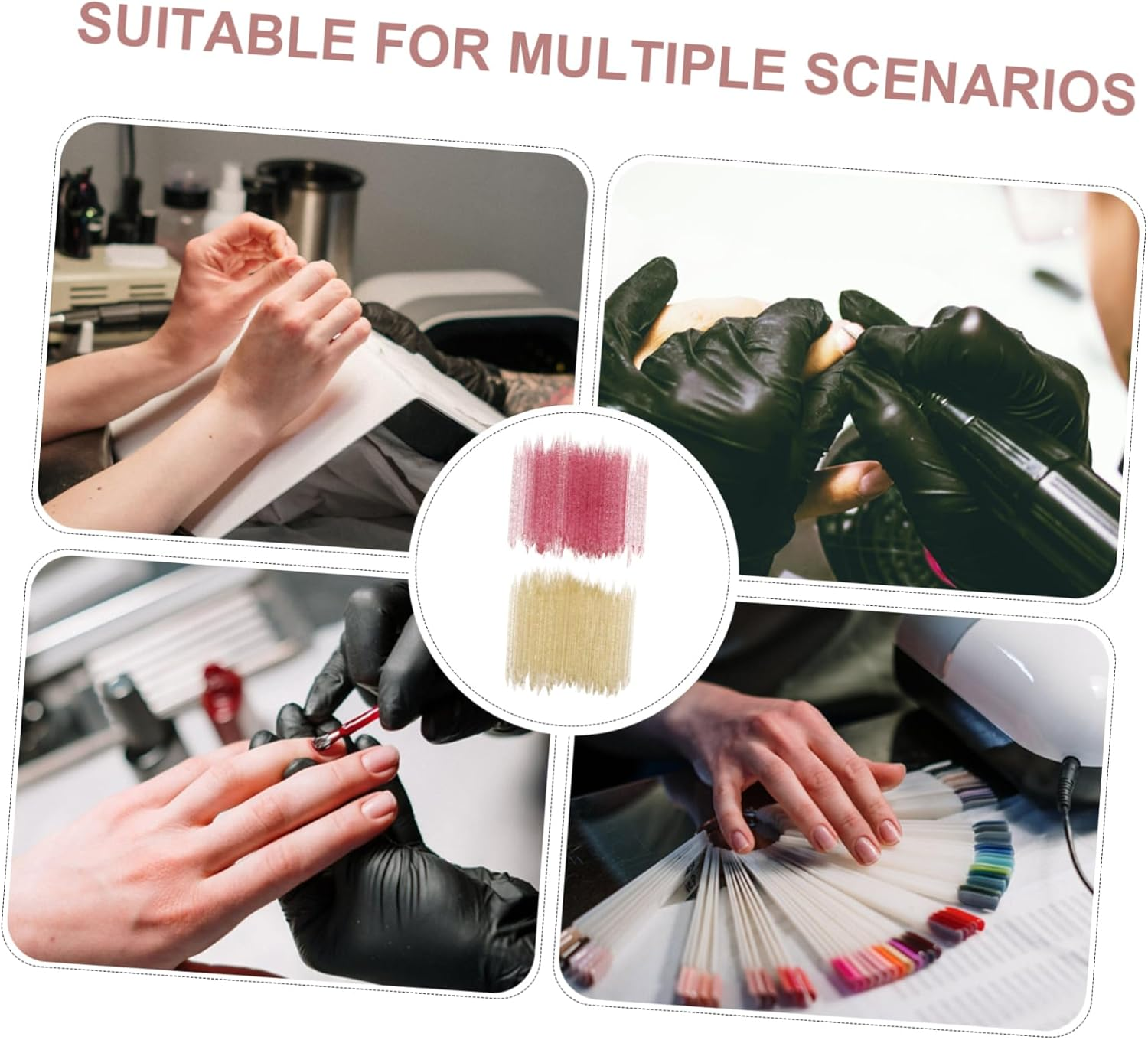 GAXIRE 600Pcs Manicure Tools Set Nail Tools Manicure Stick Nail Wax Pencil Rhinestones Picker Dotting Pen Cuticle Pusher Pen Multifunctional Plastic image number 6