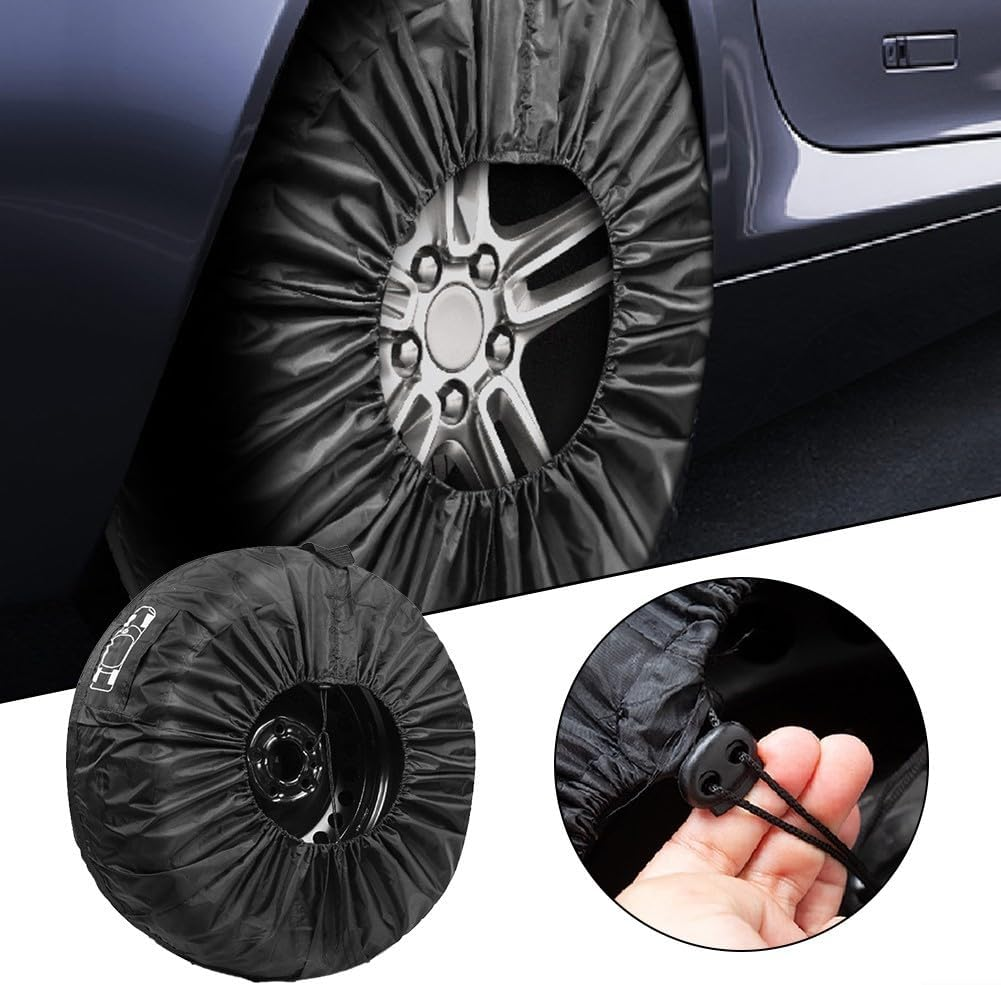Easy to Carry Protective Cover for Car Spare Wheels Compatible with 13-18 Inch Sizes image number 3