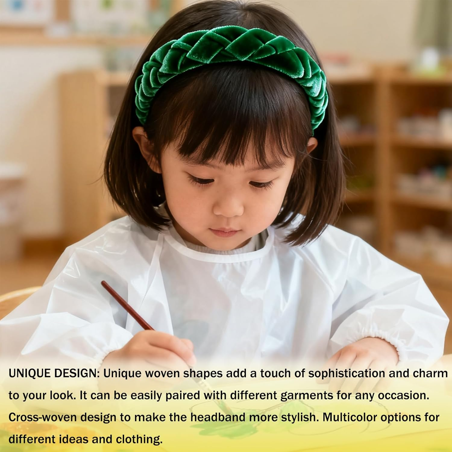 FISH DRAGATE 2 Pieces Women'S Headband, Braided Headbands, Dirndl, Velvet Hair Band, Braided, Vintage Headband, Fashion Accessories, Party, Wedding Bridal Hair Jewellery image number 5