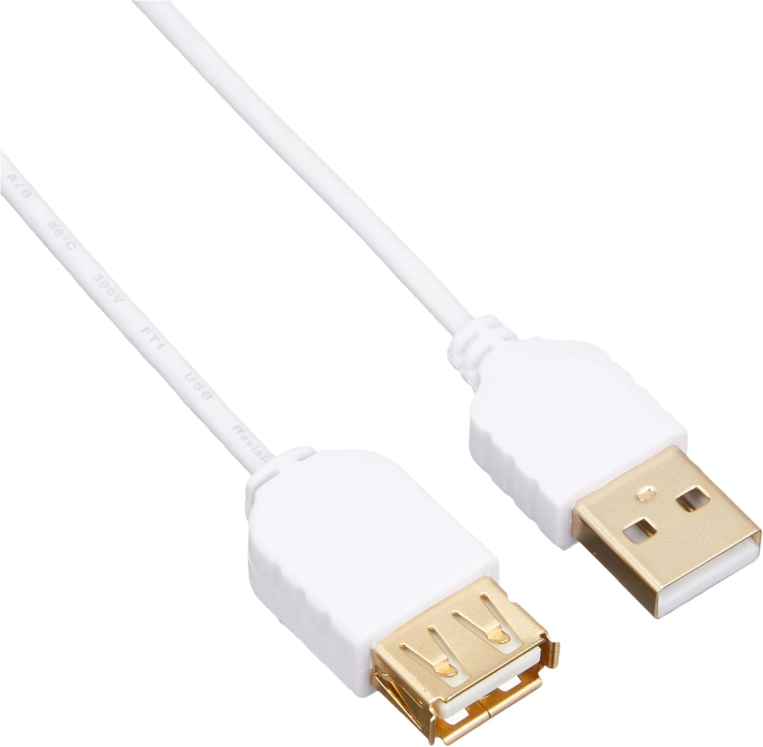 Sanwa Supply KU-SLEN10WK Ultra Fine USB Extension Cable (A-A Female Extension Type, White, 3.3 Ft (1 M) image number 5