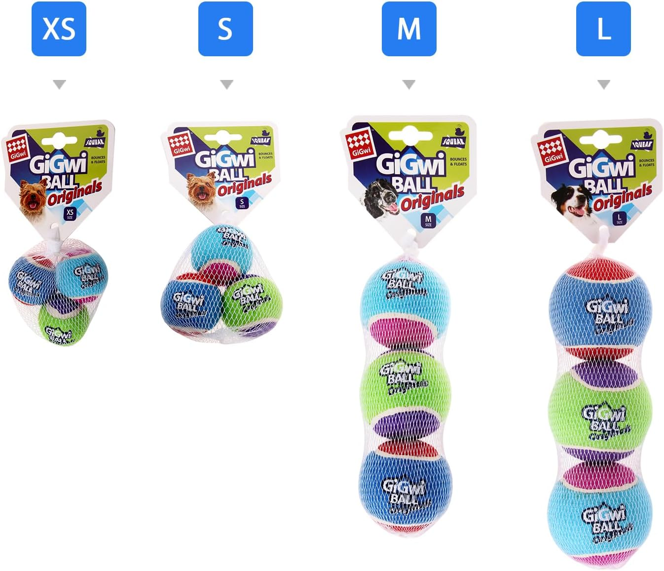 Gigwi Dog Toy Ball, 3 Count Extra Small (DAG2120) image number 1