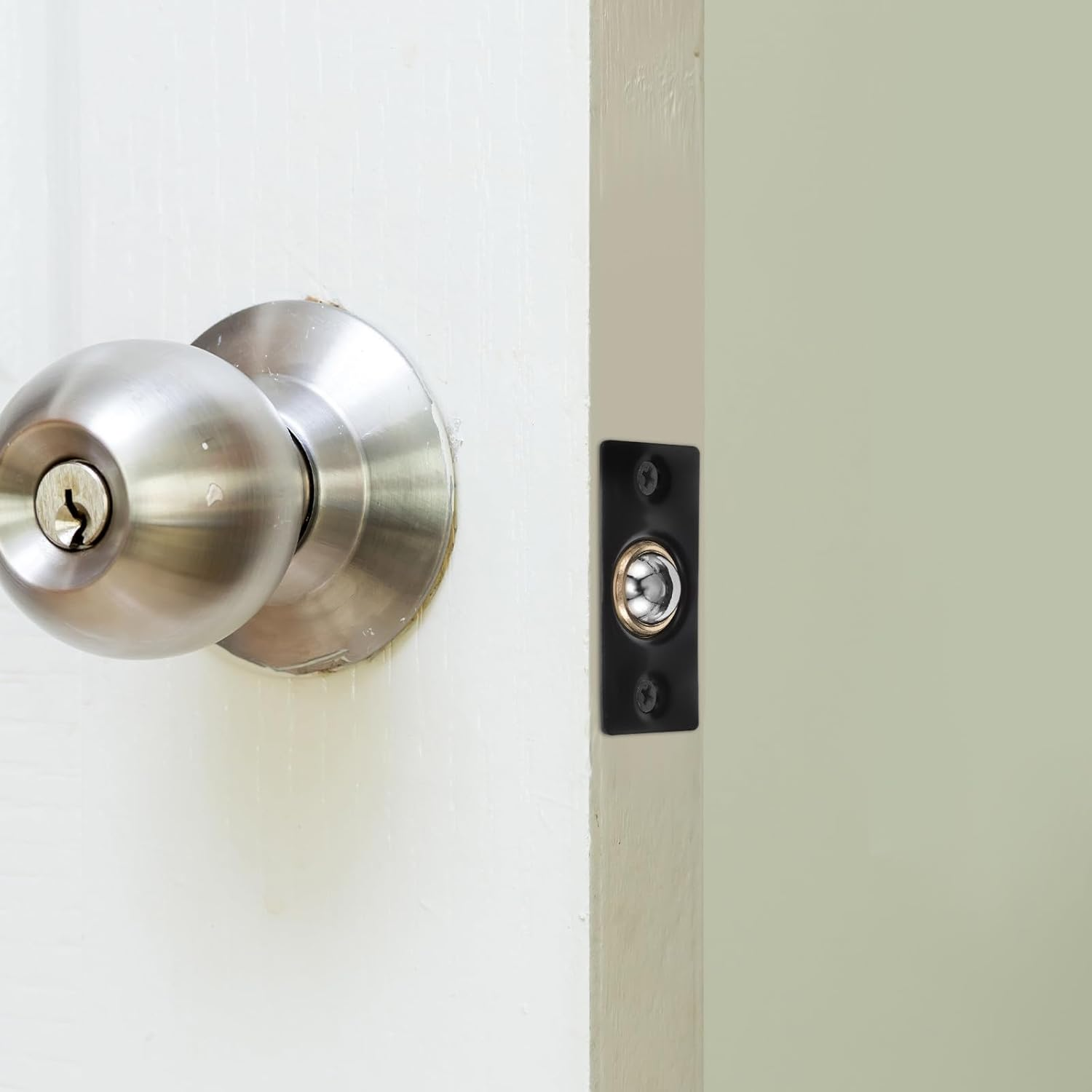 Ciieeo 4Pcs Adjustable Stainless Steel Ball Roller Catch Door Latches with Copper Ball Silent Door Tension Hardware for Interior Cabinet And image number 2