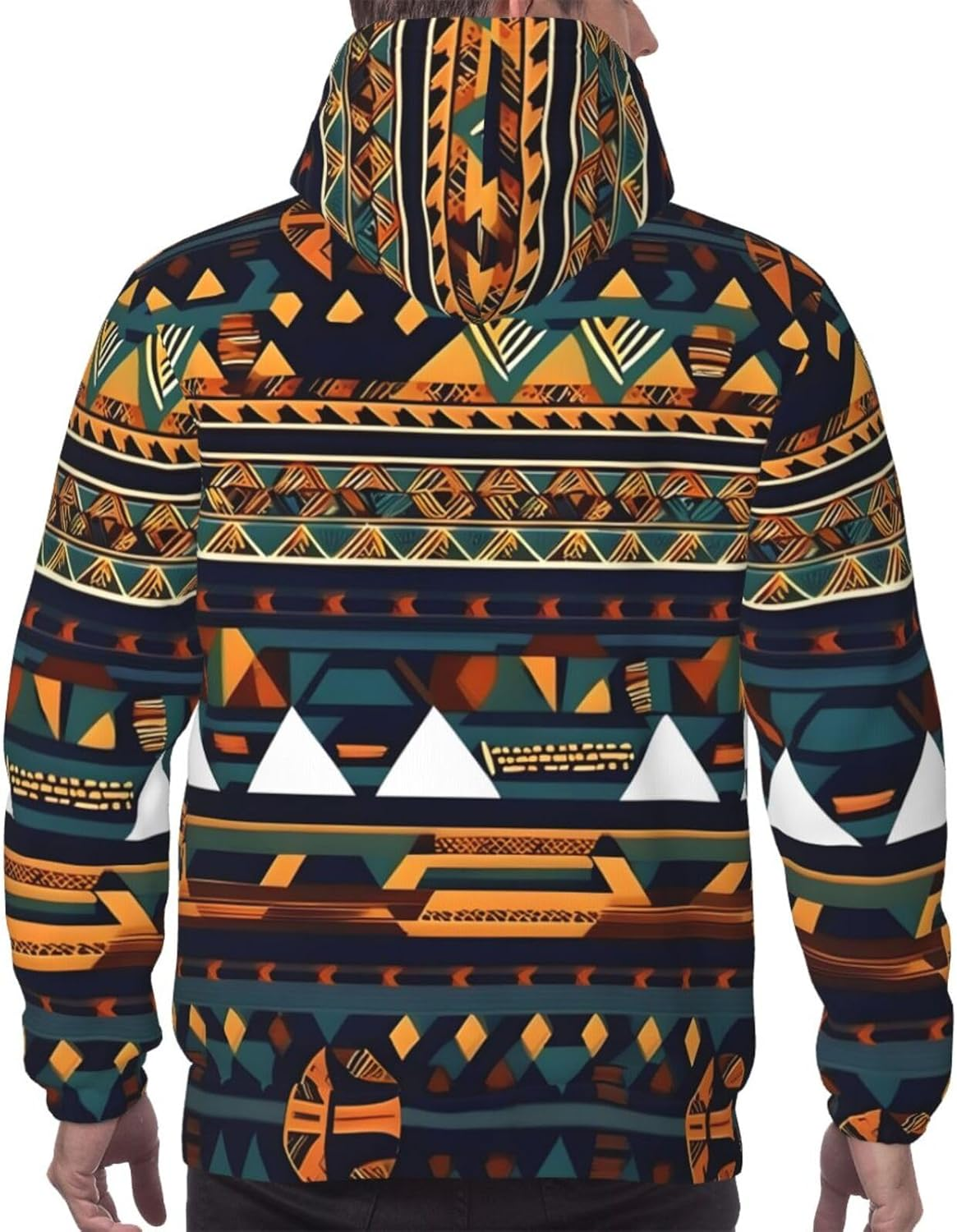 SDEGTHO African Ethnic Pattern Mens Christmas Oversized Hoodies Classic Hoodie Pullover Hoodies for Men Streetwear Sweatshirts image number 5