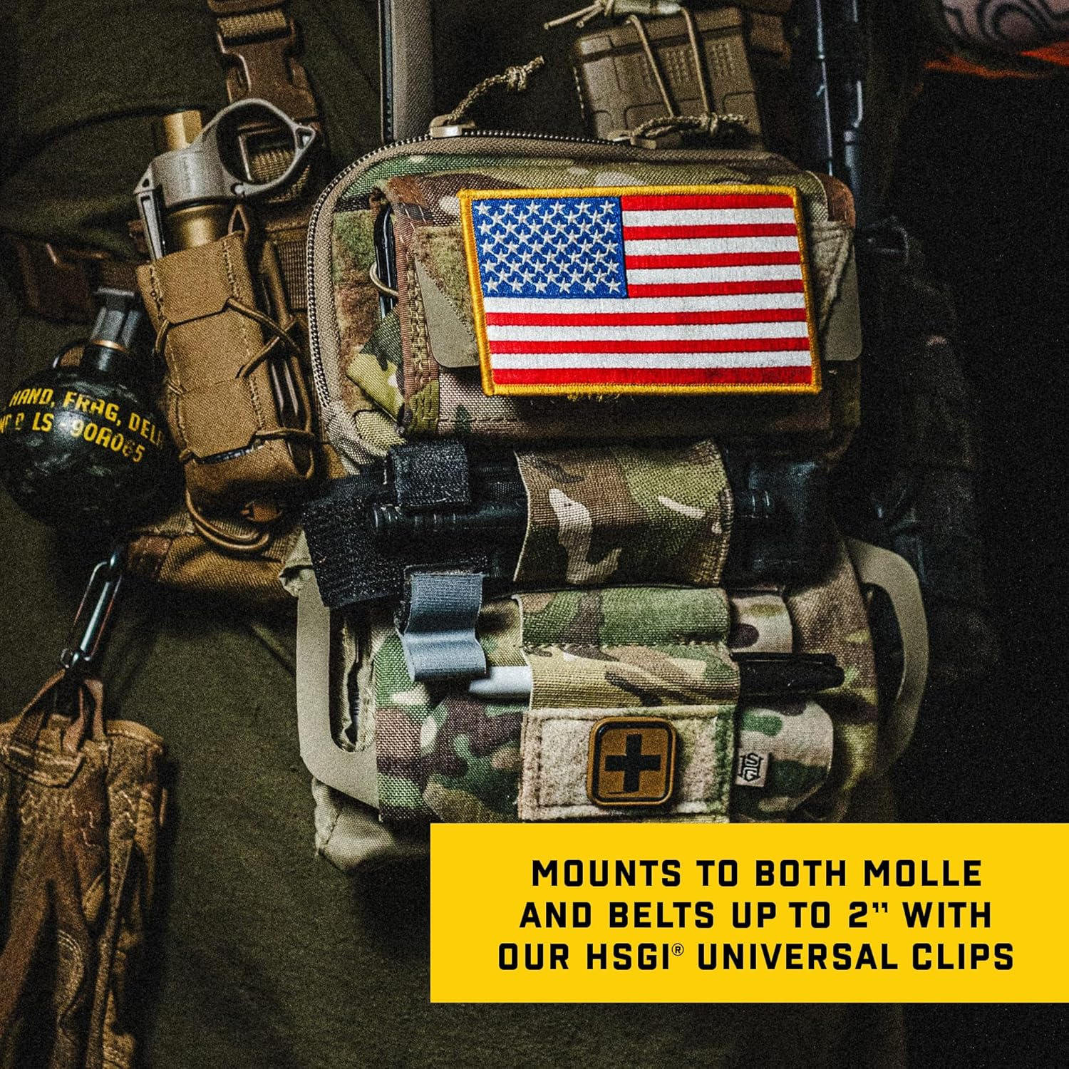 High Speed Gear Reflex IFAK System | Roll and Carrier | Medical Supply Holder (Black) image number 4