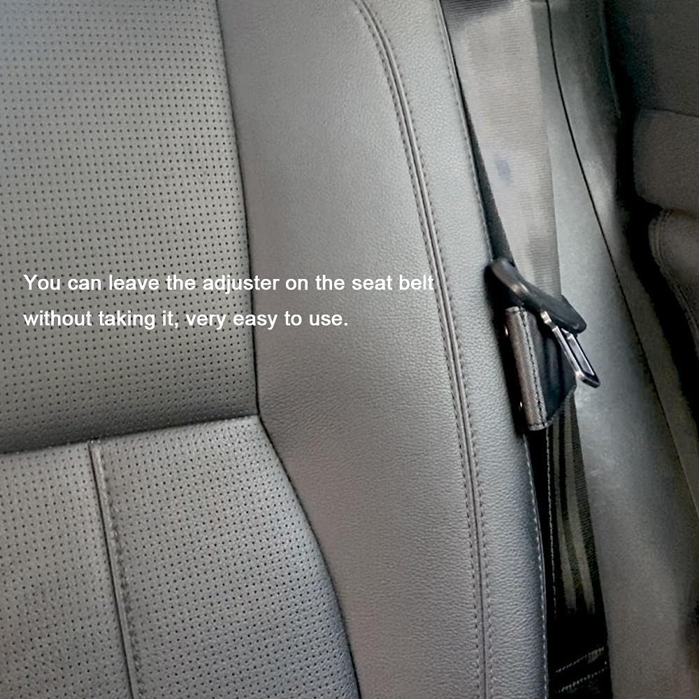 Seatbelt Adjuster, anti Twist and Slip Car Shoulder Neck Strap Positioner Clips, Protects from Cutting Your Neck or Rubbing Your Chest, Universal Fit(Black)