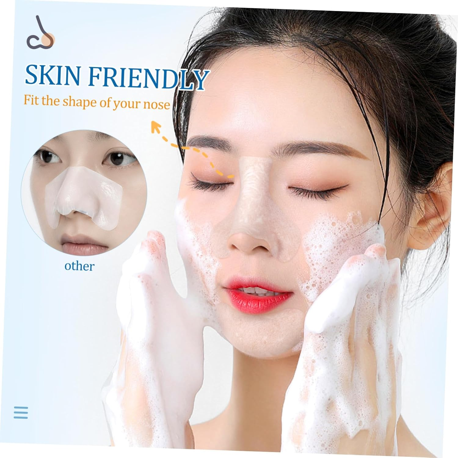Outanaya 200 Pcs Zone Cotton Pads Nose and Chin Patches for Gentle Cleansing Multi Purpose Skin Care for Face Comfortable Fit for Easy Application image number 1