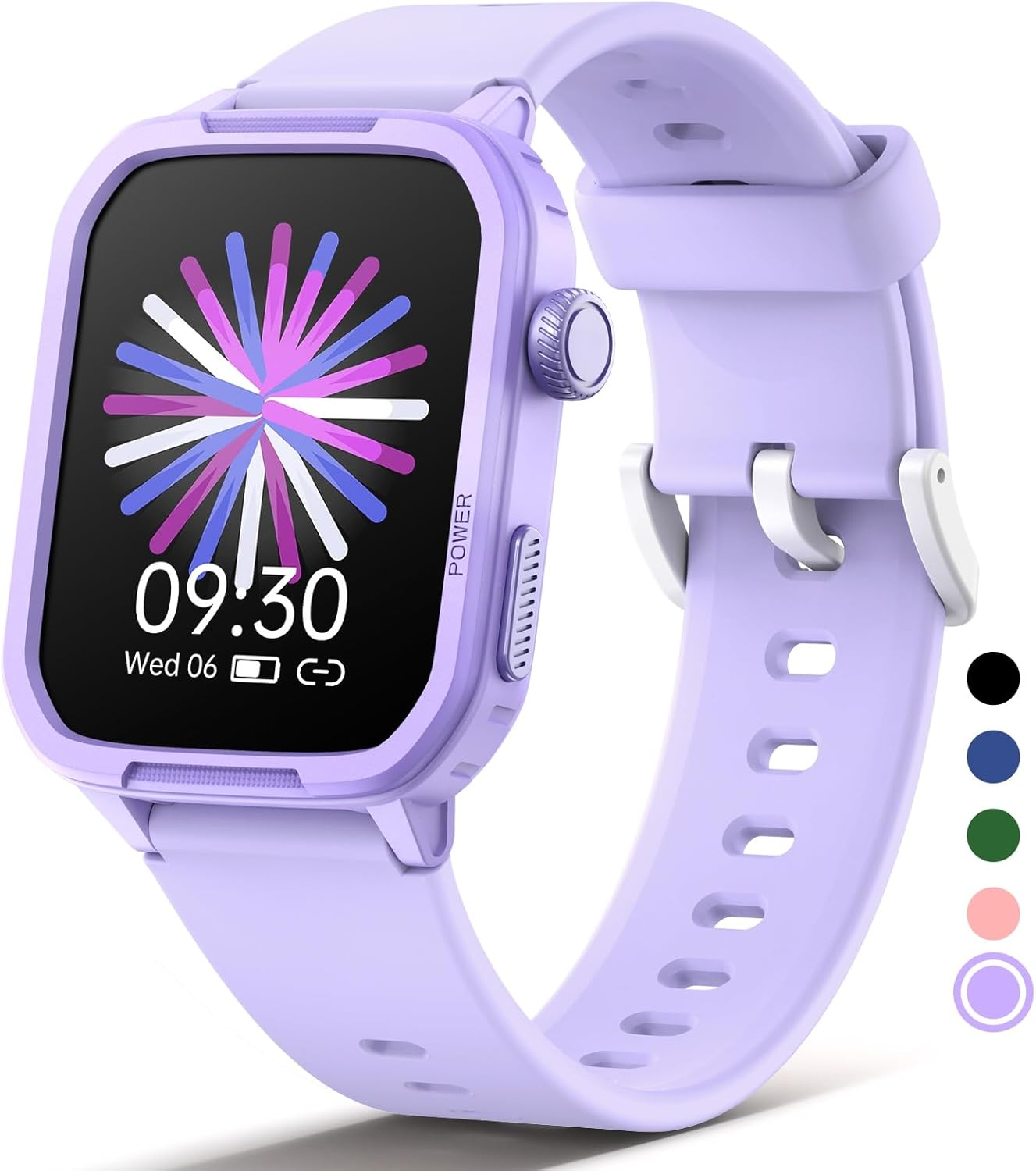 Mgaolo Kids Smart Watch,Fitness Tracker with Heart Rate Sleep Monitor for Boys Girls,Waterproof Activity Tracker Pedometer Step Counter for Android Iphone (Used without App/Phone) (Black)