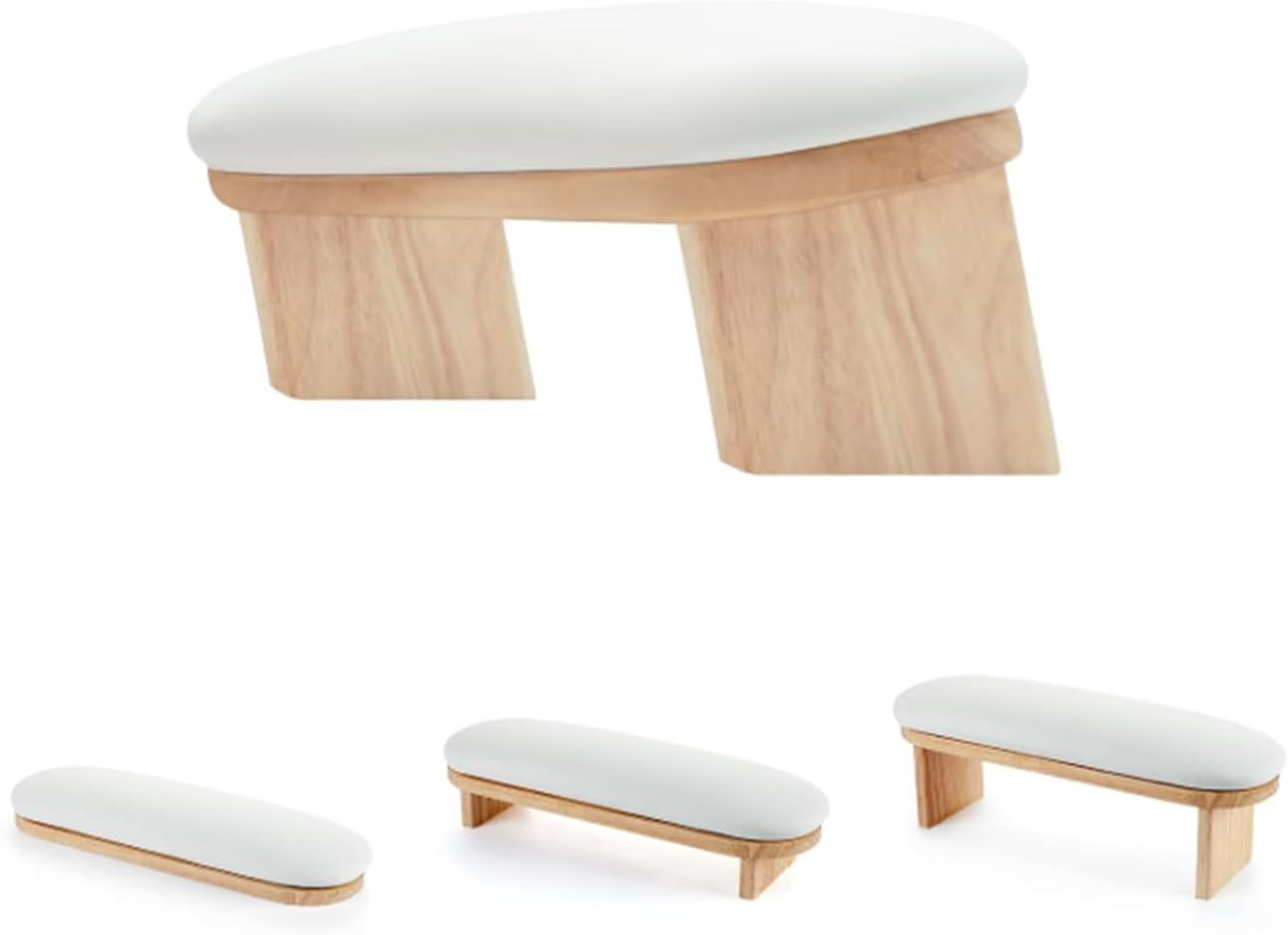 Nail Arm Rest, Sturdy Solid Wood Construction, Easy to Clean, Resistant to Wear, PU Leather Surface, Soft Density Sponge, Height Adjustable Design, Nail Supplies for Nail Techs image number 3