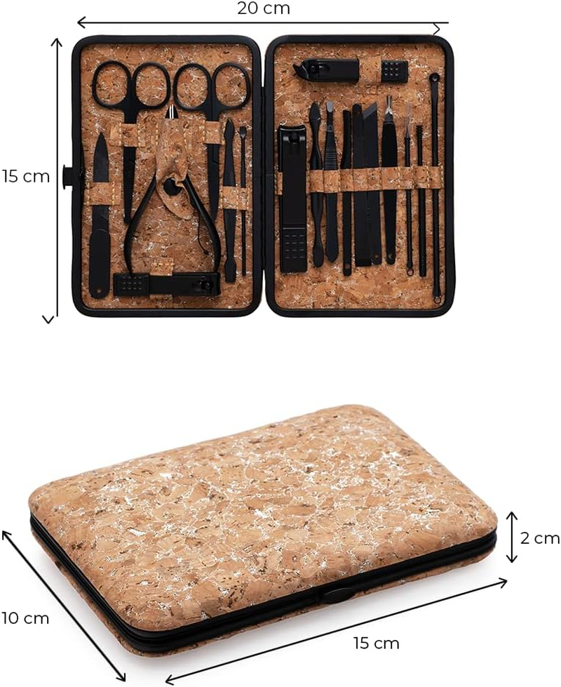 Aba Group Nail Kit 18 Sets &ndash; Professional Manicure Set &ndash; for Face, Feet, Hands &ndash; Professional Manicure Kit &ndash; Nail Set &ndash; Travel Nail Set in a Case &ndash; Cork image number 6