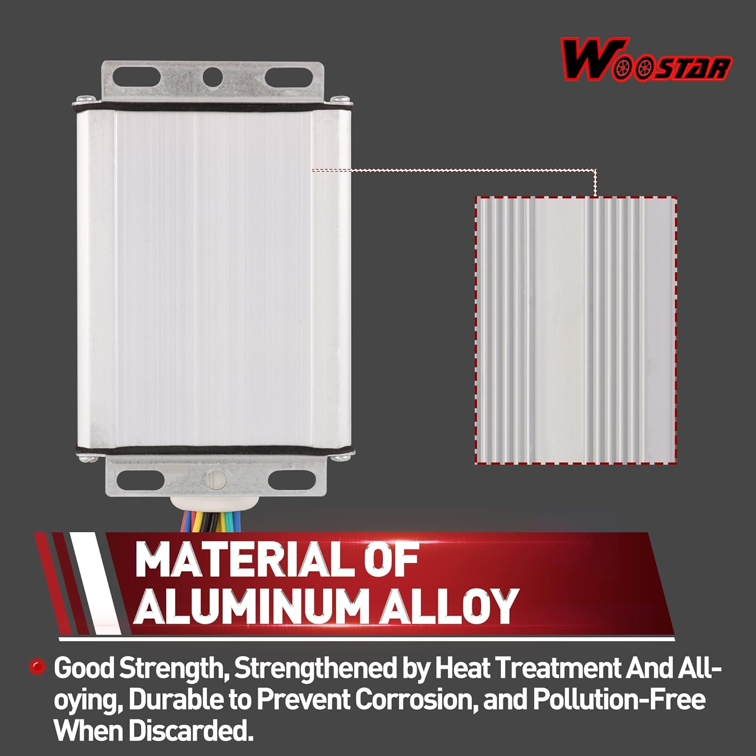 WOOSTAR Controller with Black Battery Connector Terminal-48V 1000W-For Scooter,Brushed Electric Motor Engine image number 3