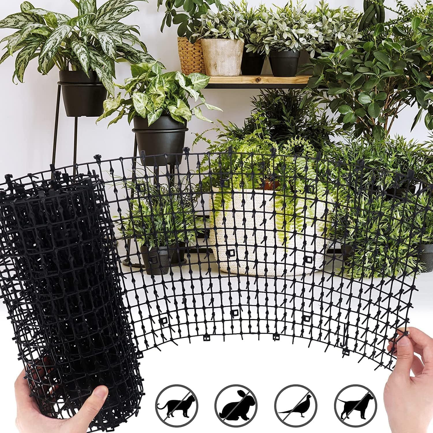 Cat Scat Spike Mat Pet Deterrent Spikes Prickle Mat with Garden Staples for Garden,Porch, Home - Stop Dog Digging/Keep Cat Away image number 5