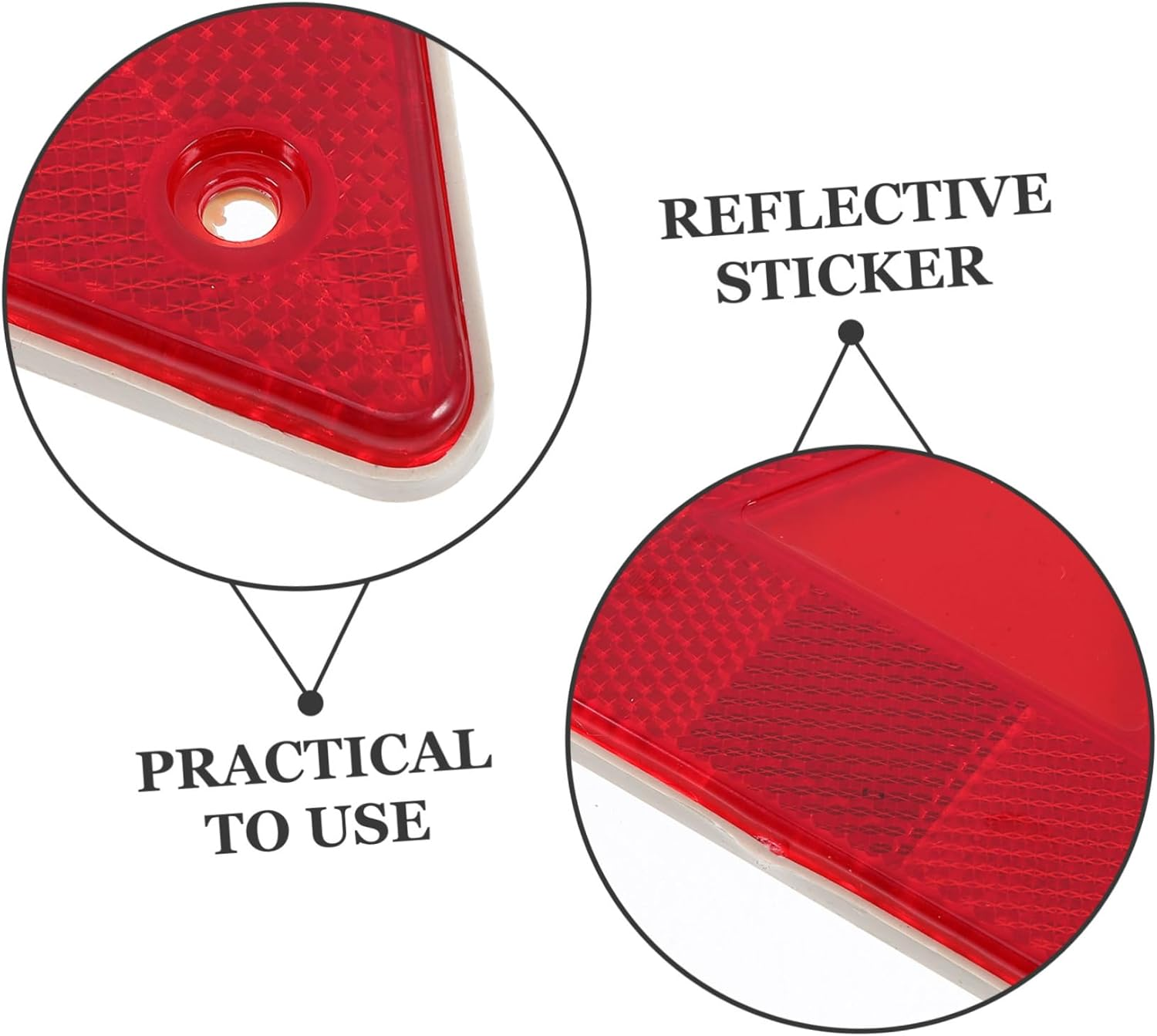 MAGICLULU 10PCS Red Reflective Warning Triangle for Trucks Small Portable Roadside Safety Sign Frames Easy Setup Emergency Alert for Night Driving and Adverse Weather Conditions image number 4