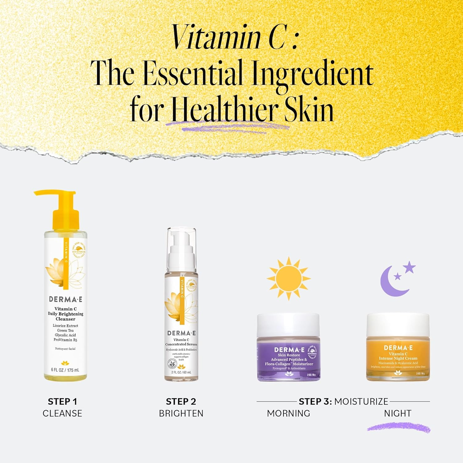 Derma E Vitamin C Intense Night Cream, 2 Ounce image number 1