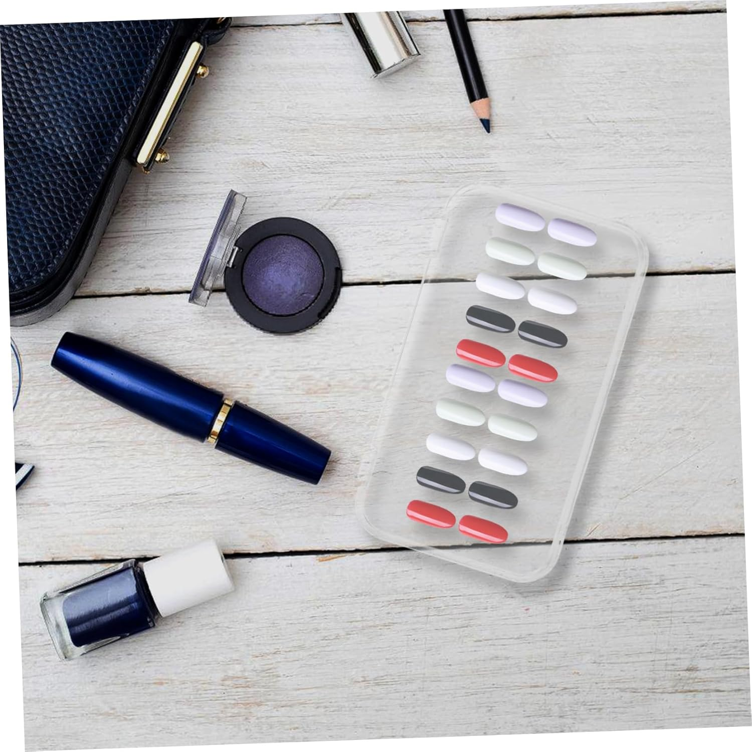 OATIPHO 12Pcs Press on Nail Storage - Small Plastic Storage Containers - French Tip Packaging Box for Nail Arts Small Items & Art Craft Projects image number 4