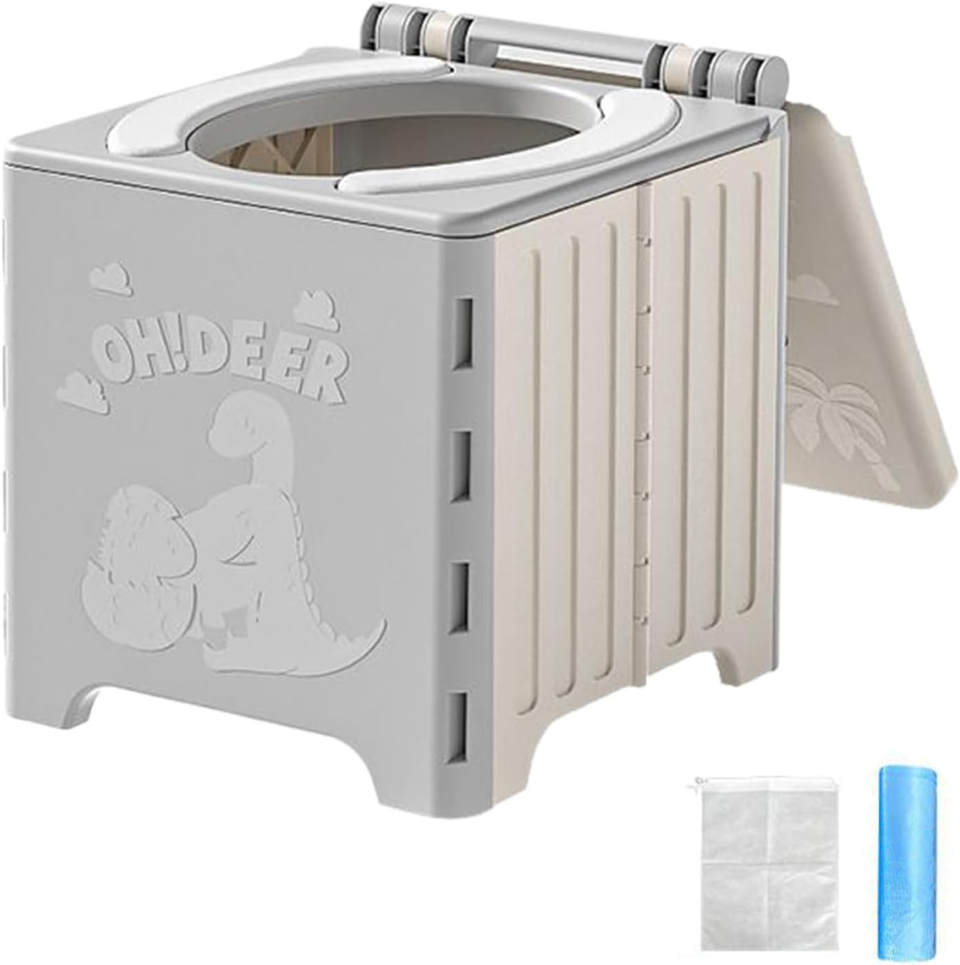 Portable Toilet for Camping,Foldable Outdoor Toilet for Camping | Outdoor Gear Potty Training Seat for Travel RV Beach Fishing Car Hiking Toddler Elderly Men Women image number 3