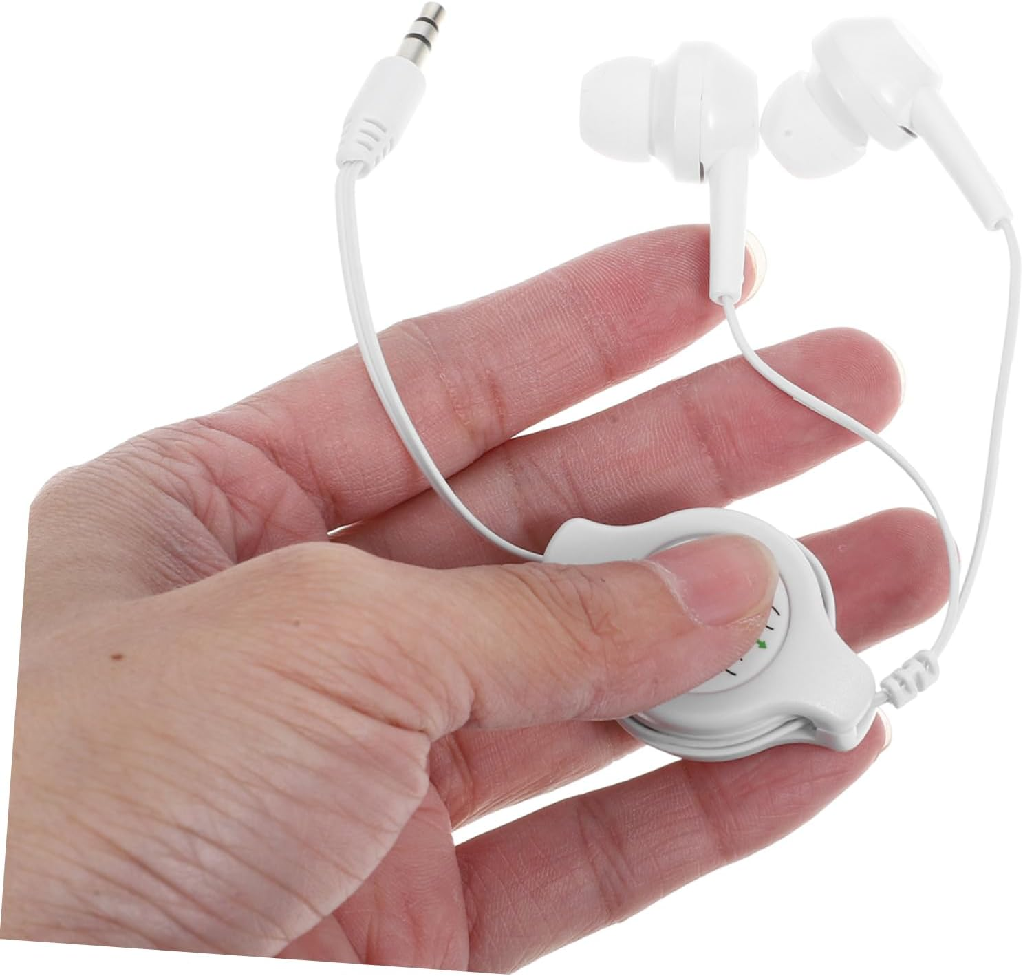 Housoutil Ear Headphones Double Pull Telescopic Lightweight Comfortable Earphones for Music Travel Gym White image number 5