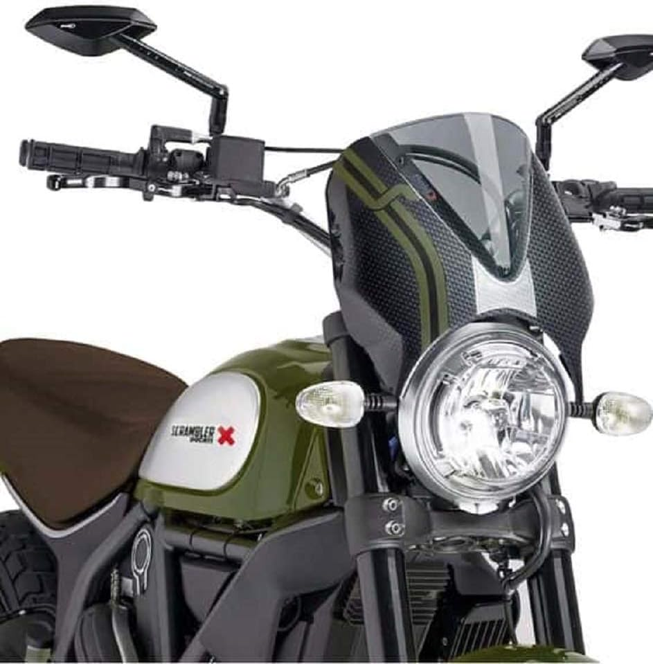 Puig Retrovision 7652W Icon/Classic/Full Throttle 15', Ducati Scrambler Sixty2 16'-19', Transparent