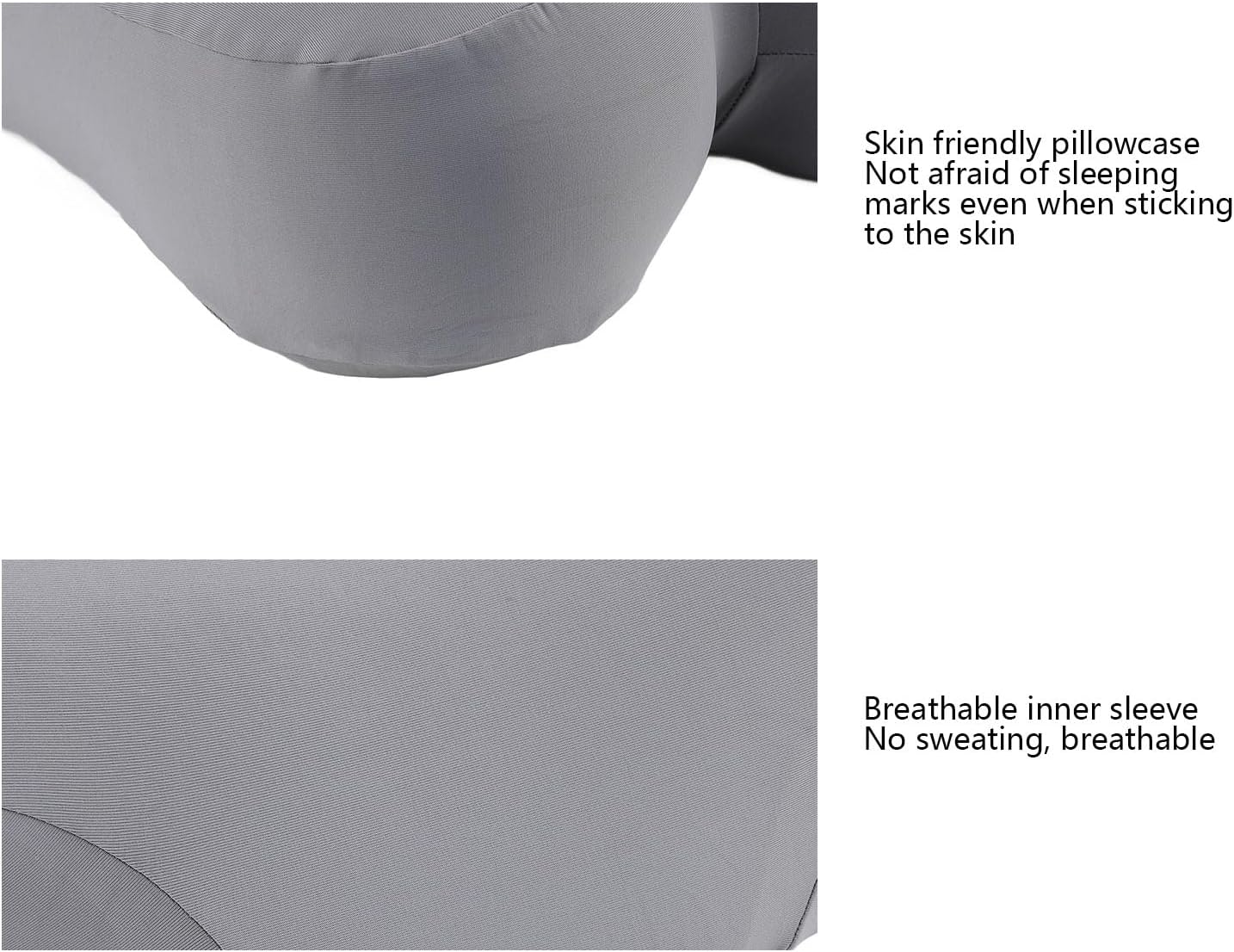 Neck Pillow, Memory Foam Pillow, Ergonomic Neck Support Pillow with Side Arm Cutout, Removable Breathable Pillow, Adjustable Orthopedic Bed Pillow for Side Back Stomach Sleeper image number 3