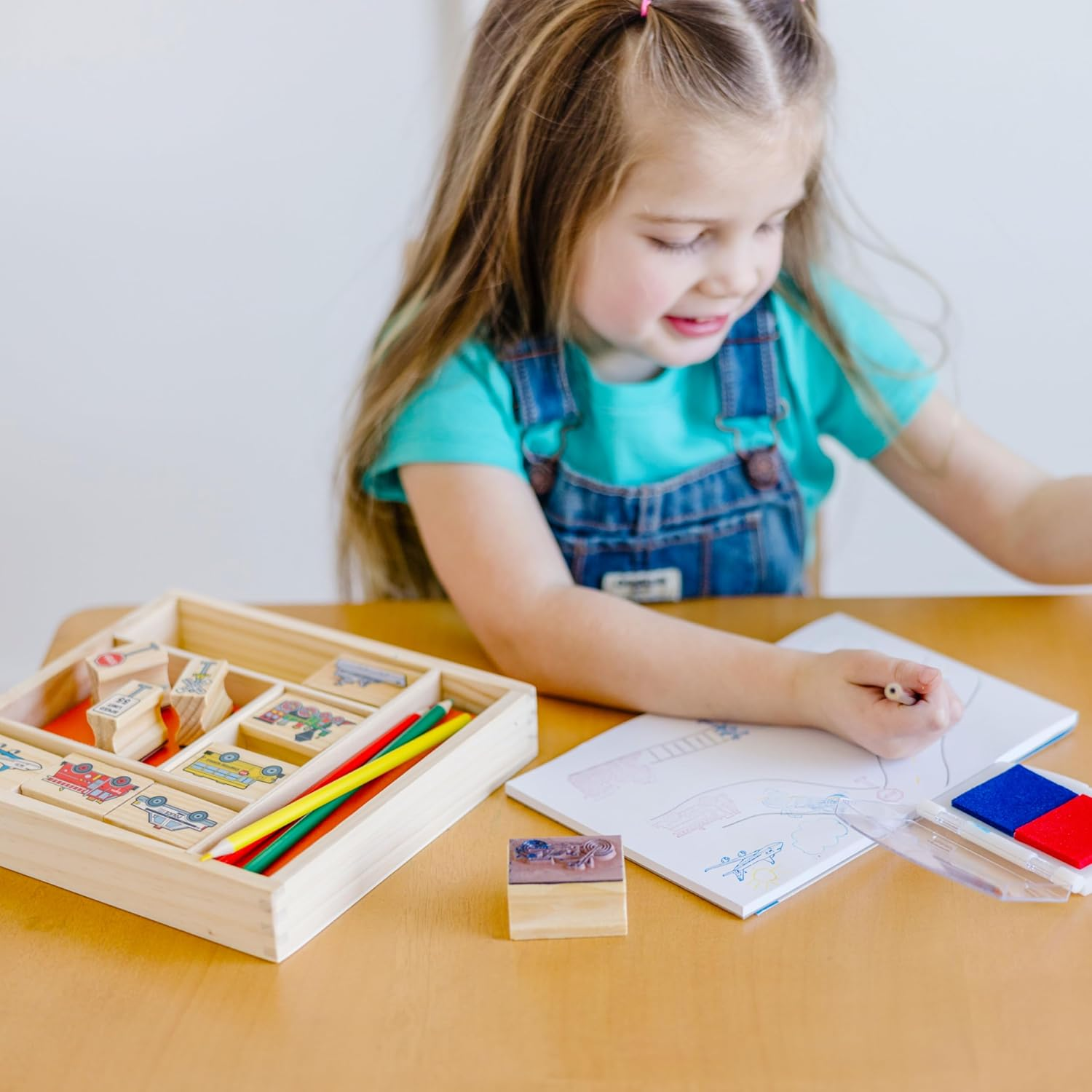 Melissa & Doug Vehicle Stamp Set | Arts & Crafts | Stamp Sets & Stencils | 4+ | Boy or Girl image number 3