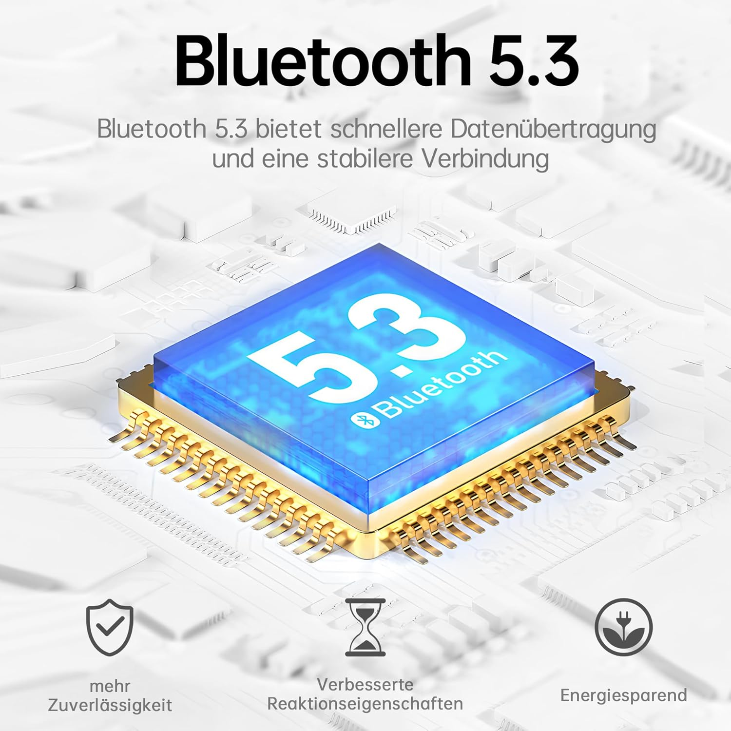 Leowin Wireless Earbuds, Bluetooth 5.3 Headphones Wireless Bluetooth Earphones with 4 Integrated Microphones for Clear Calls, ENC ANC Noise Cancelling, Transparent Mode, 40 Hours Battery Life image number 2