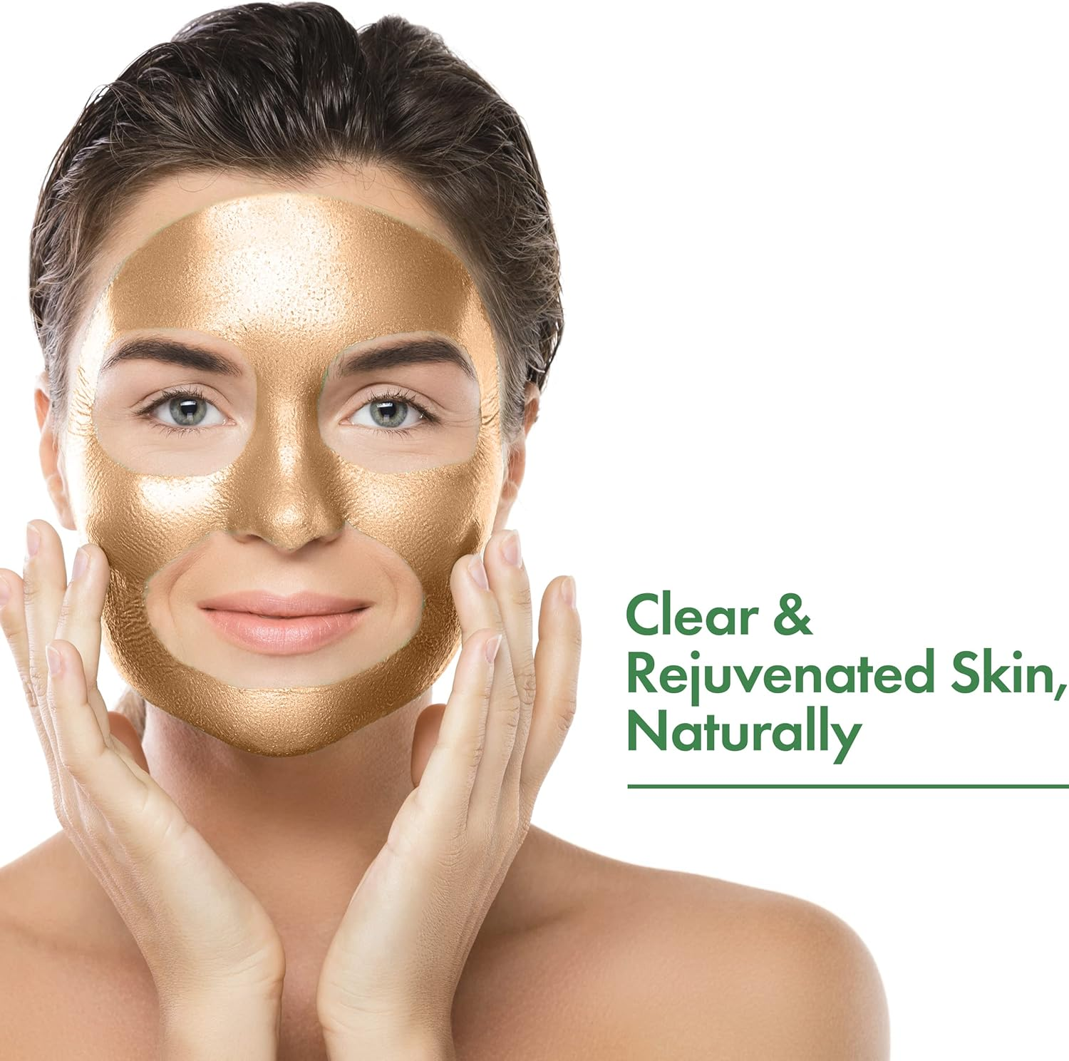 Good Vibes Gold Brightening Peel off Mask, 50 G Deep Pore Cleansing Peel-Off Face Mask for All Skin Types, Anti-Bacterial & Helps Remove Acne, No Parabens, Sulphates & Mineral Oils image number 1