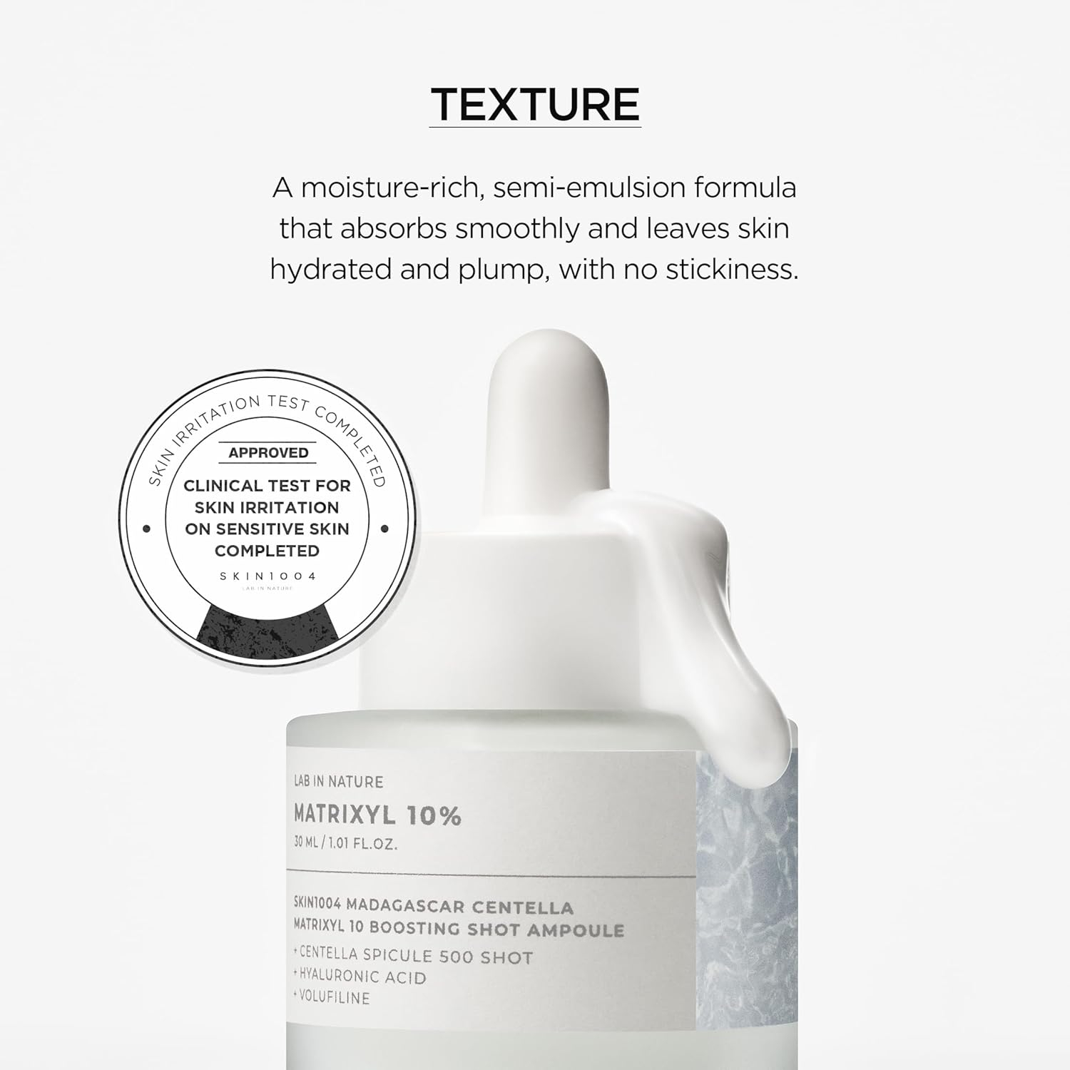 SKIN1004 Matrixyl 10% Boosting Shot Ampoule, 30Ml, Hyaluronic Acid & Spicule Serum, Korean Hydrating Facial Matrixyl Serum for Deep Moisture & Skin Barrier, Madagascar Centella, Korean Skincare image number 6