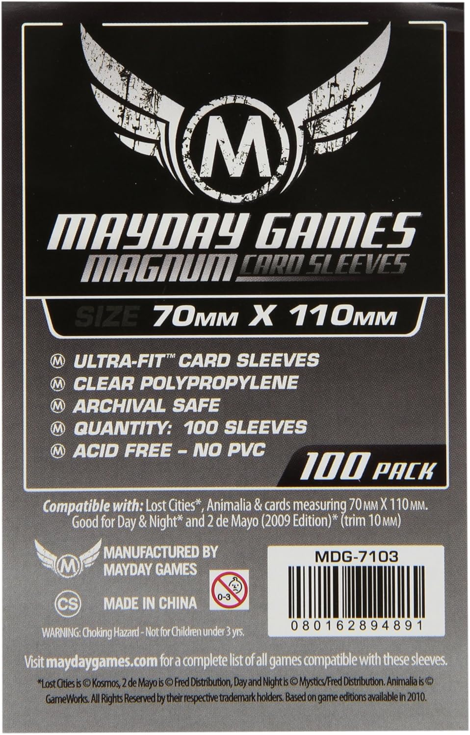 Mayday -Magnum Silver Sleeve - 70 X 110 MM Card Sleeve