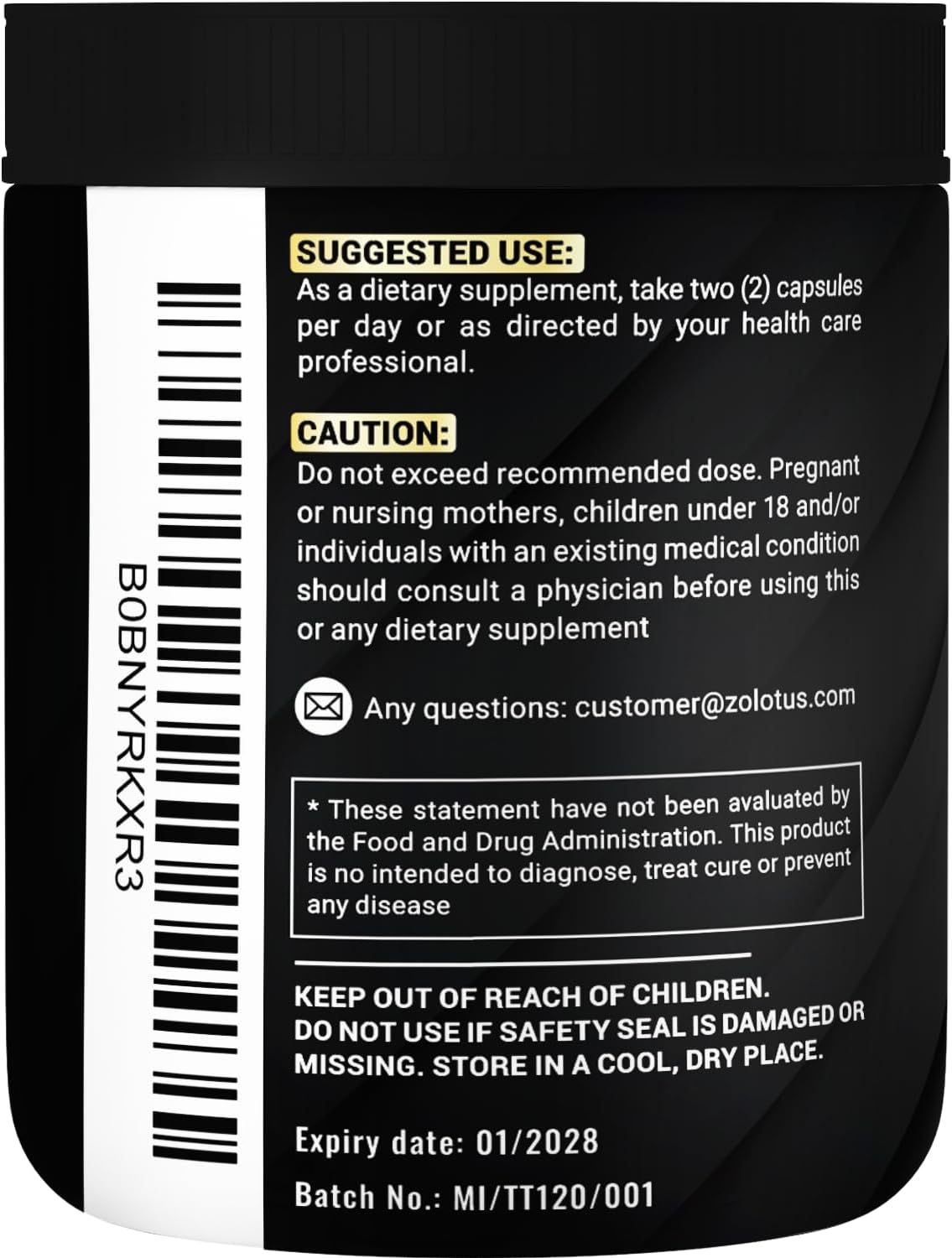 Zolotus 13In1 Tribulus Terrestris Capsules with Maca, Horny Goat Weed, Panax Ginseng, Saw Palmetto, Tongkat Ali, Shilajit & More - 120 Counts image number 2