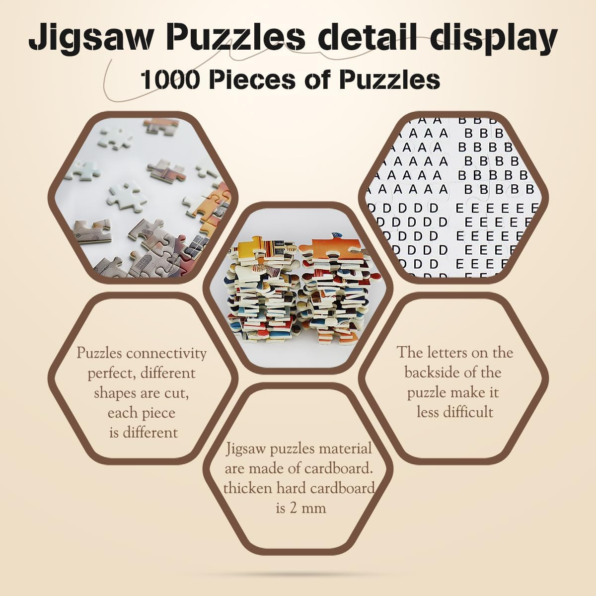 MISITU 1000 Pieces Jigsaw Puzzles for Adults Teens Challenging Difficult Puzzles Impossible Jigsaw Puzzles Art Craft Puzzles Games Toys Gifts Colorful Castle House Jigsaw Puzzles 28 X 20 Inch image number 6