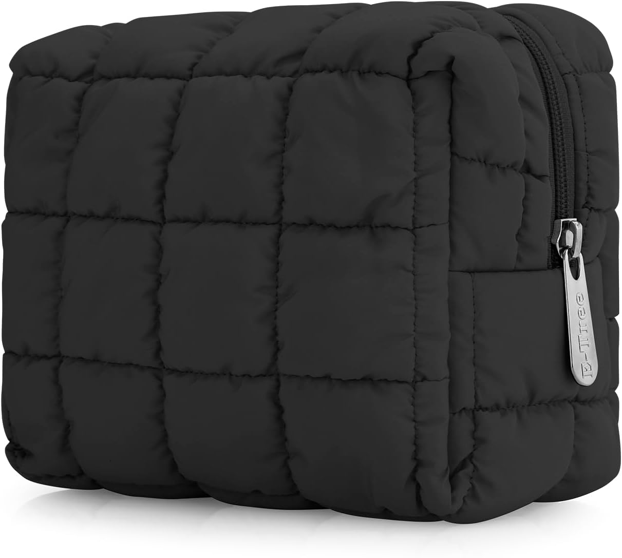 E-Tree Cute Makeup Bag,Quilted Cosmetic Bag,Make up Pouch for Purse,Toiletry Zipper Pouch,Checkered Bag,Travel Case,Storage Pouches for Organization, Hot Pink, 7.5&ldquo; X 5.5&rdquo; X 3.5&ldquo;, Quilted Cosmetic Bag