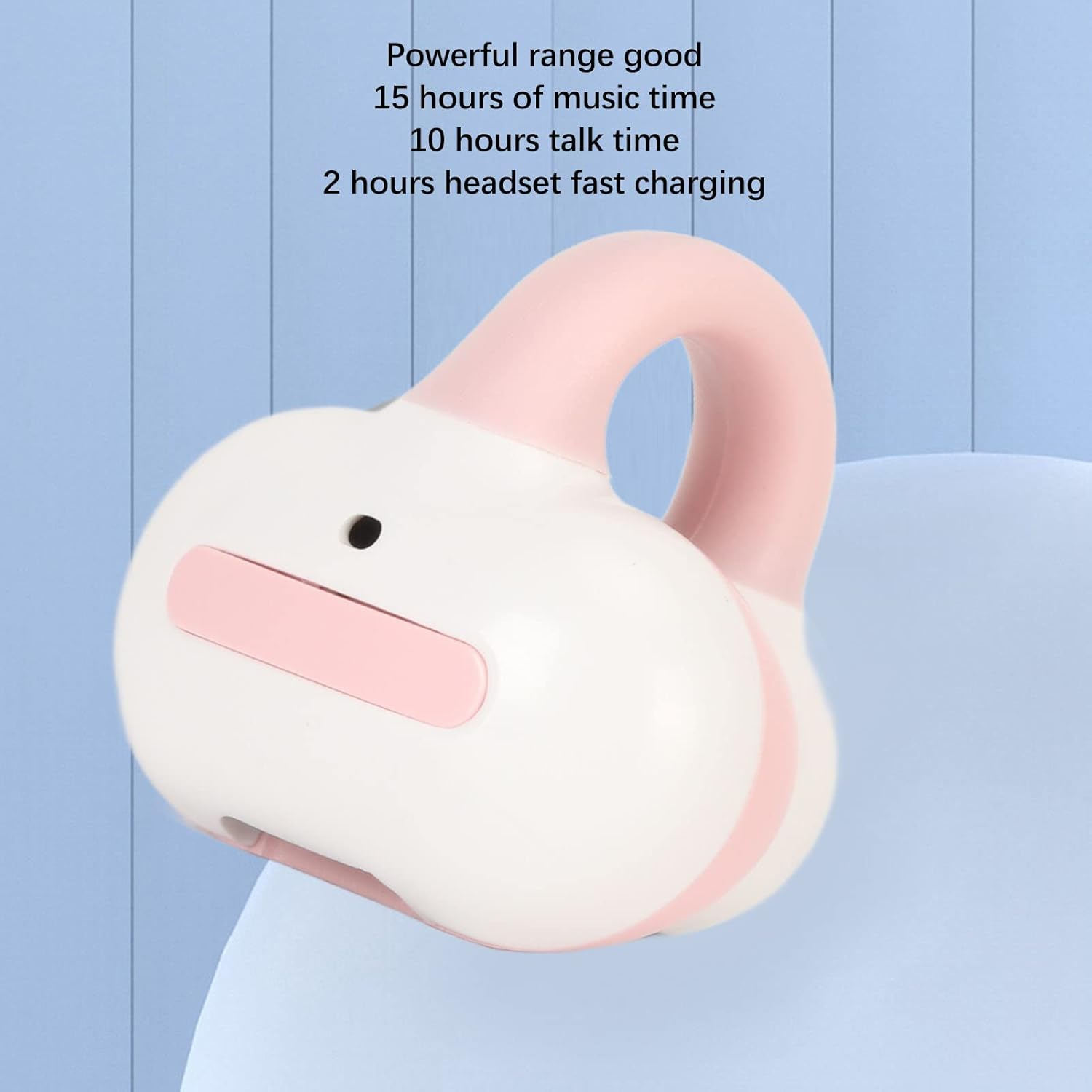 Open Ear Headphones, Clip-On Earphones, Wireless Bluetooth 5.3 Bone Conduction Headphones, Noise Cancel Ling Touch Sports Ear Clip Earphones for Running, Training, Cycling image number 6