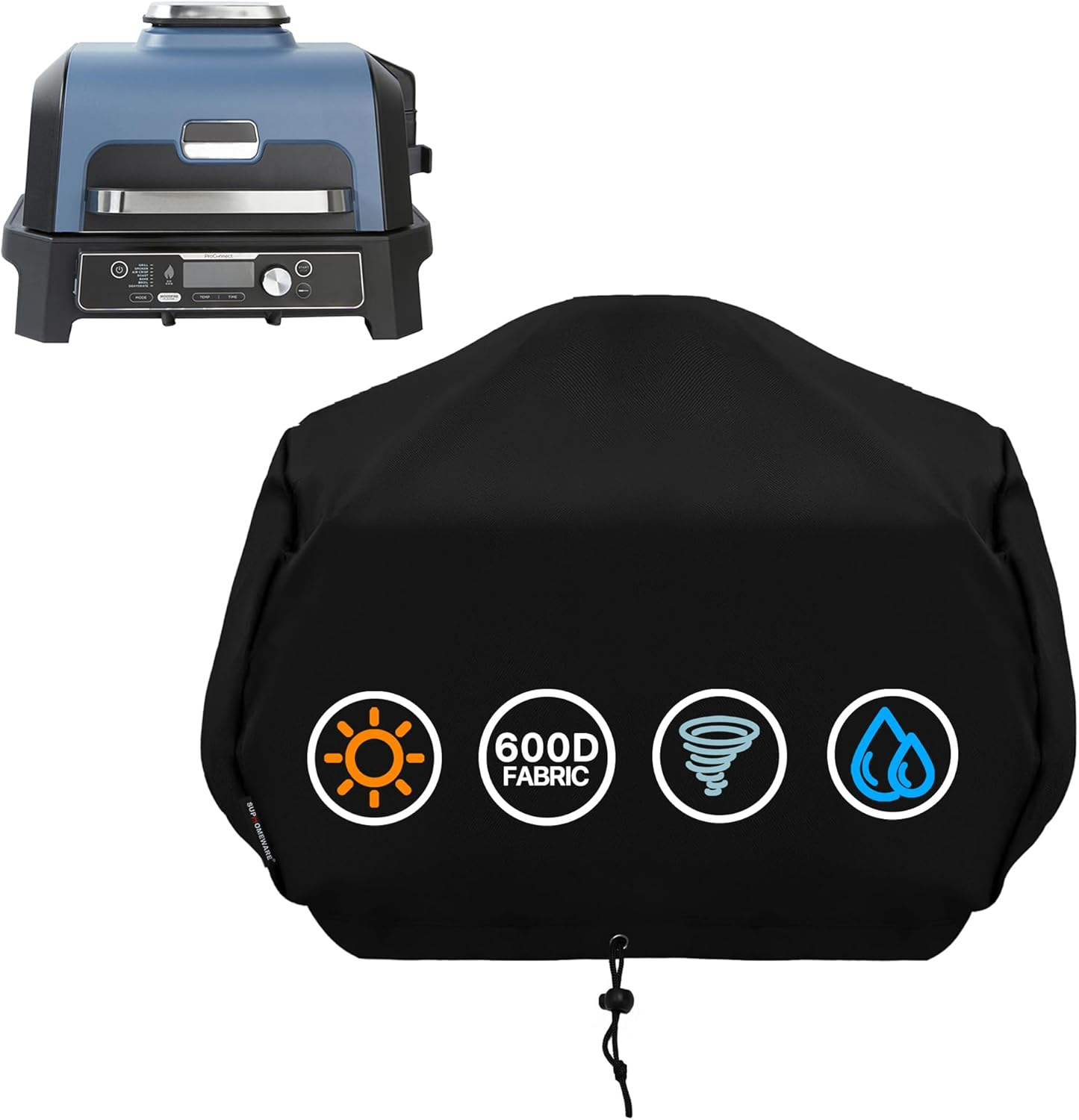 Grill Cover for Ninja Premium XL Grill Stand, Heavy Duty BBQ Grill Accessories for Ninja Stand OG800 OG900 and OG951 Series Woodfire Pro Outdoor Grill. image number 4