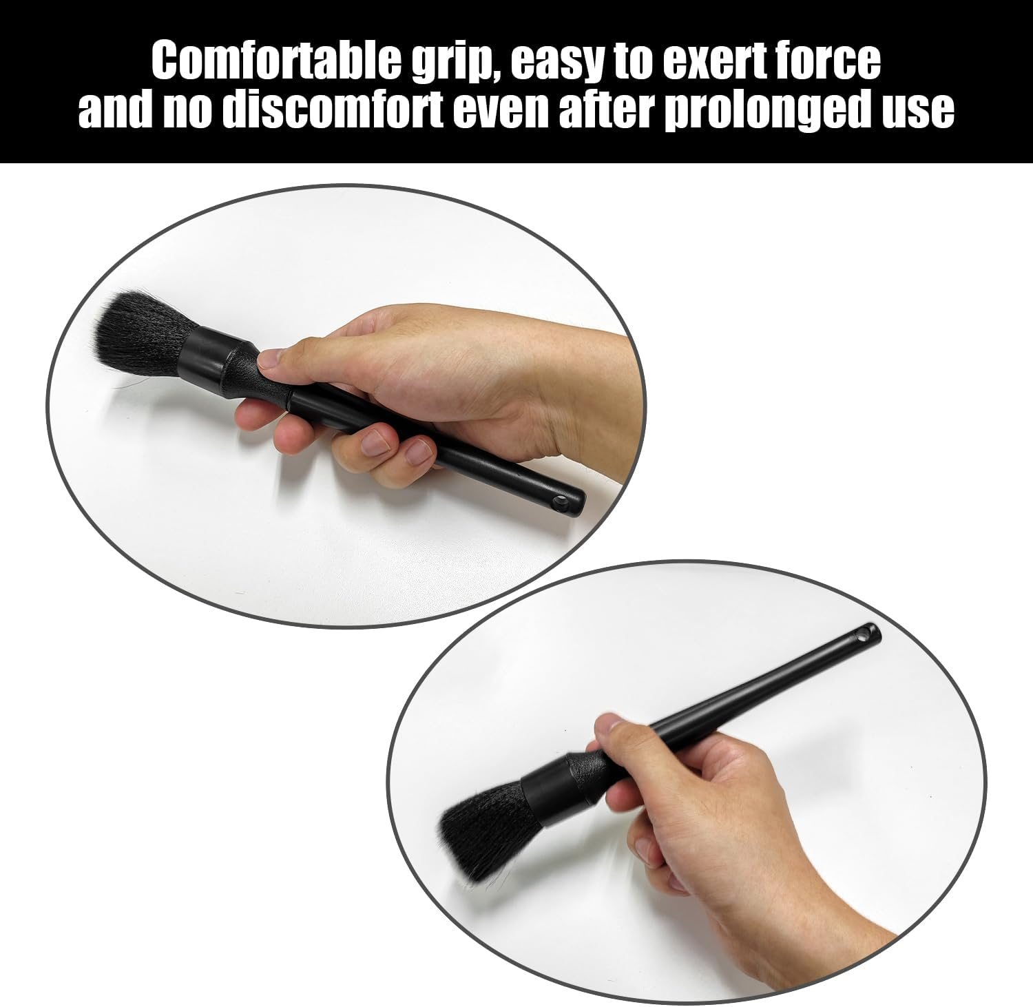 3 Pieces Car Brushes and 2 Parts Hooks, Car Cleaning Tools, Car Acid Brushes, Car Care Supplies. image number 3