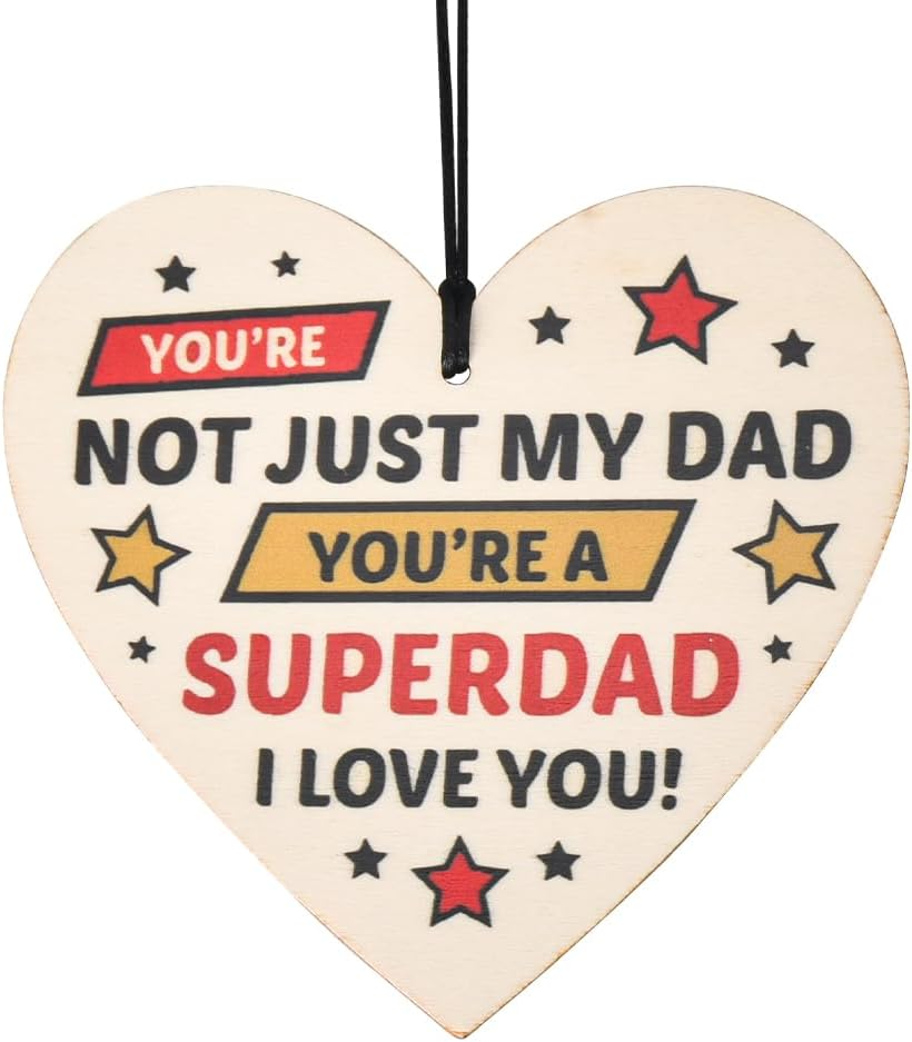 Dad Gifts for Fathers Day Decorative Signage Dad Birthday Gifts from Daughter Son I Love You Dad Signs for Home Decor Daddy Ornaments for Dad Father Wall Hanging Decorative Plaques Dad Decorations