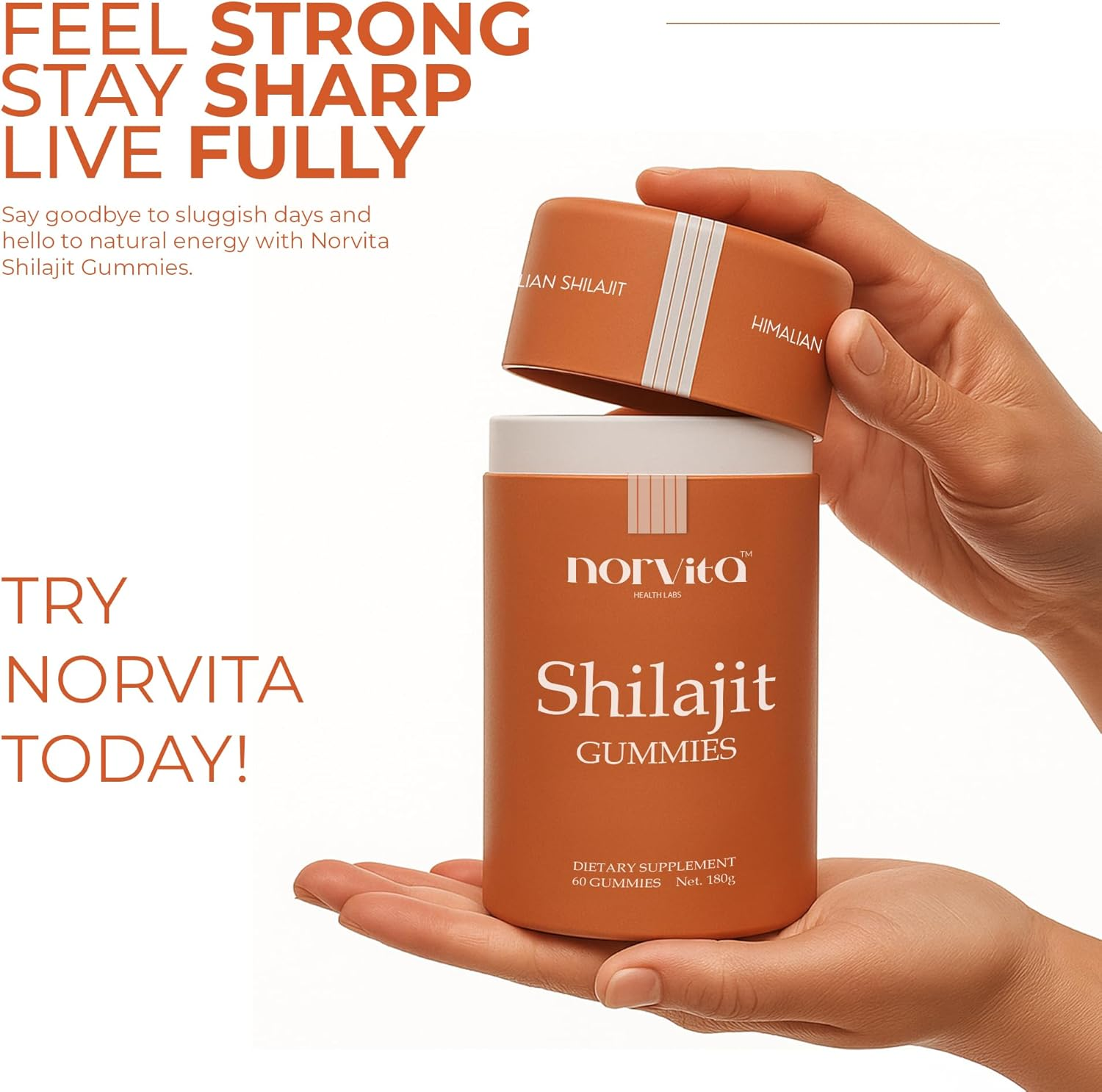 Norvita Pure Himalayan Shilajit Gummies Men & Women with Ashwagandha| Manuka Honey| Sea Moss| Black Seed Oil| Fulvic Acid & 85+ Trace Mineralsi Prenatal Vitamins image number 6