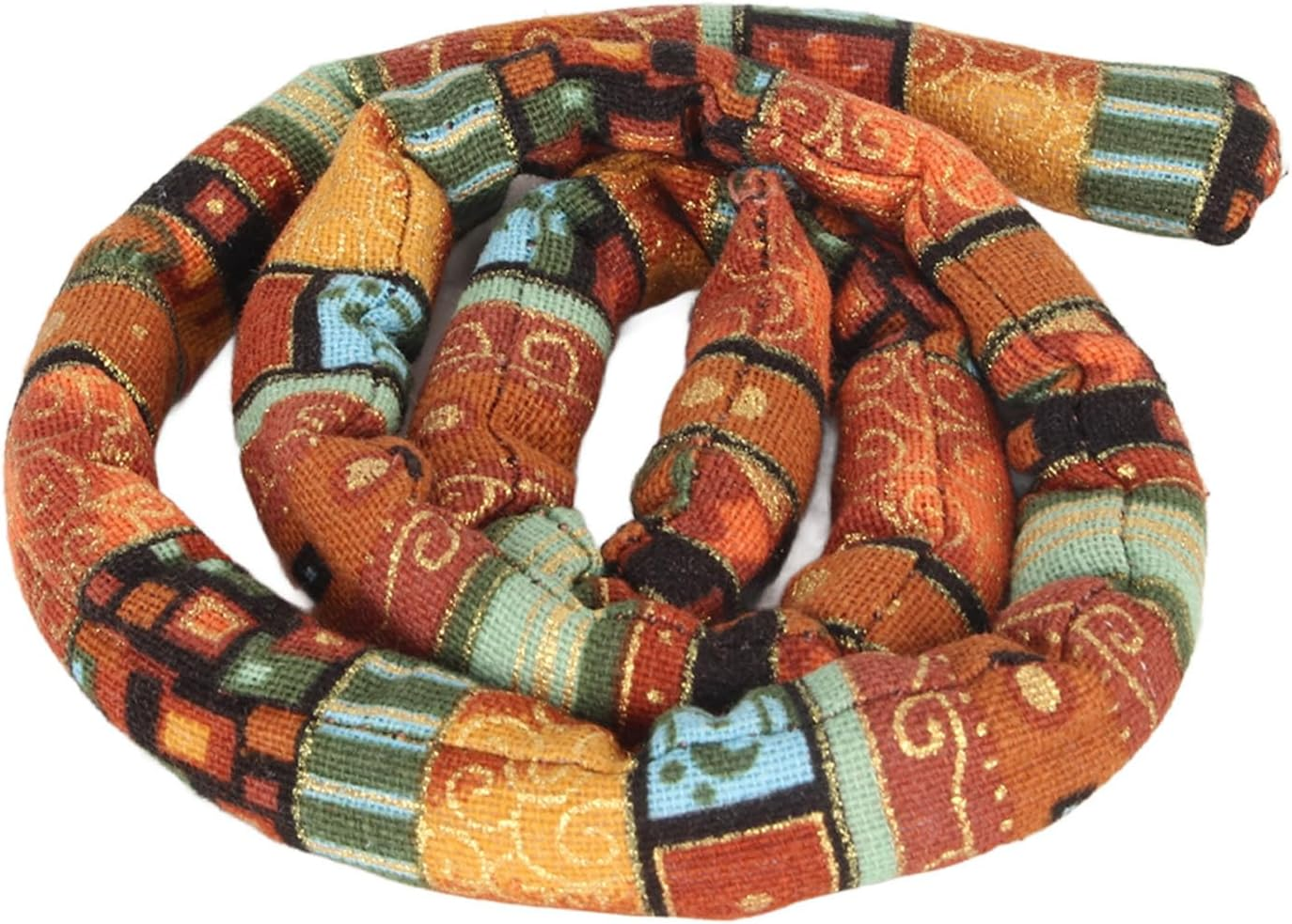 Ethnic Yellow Bendable Iron Wire Ponytail Holder Spiral Lock Hair Tie Dreadlock Accessory Bendable Hair Ties, Dreadlocks Hair Tie with Storage Bags Thick Curly Hair Holder image number 2