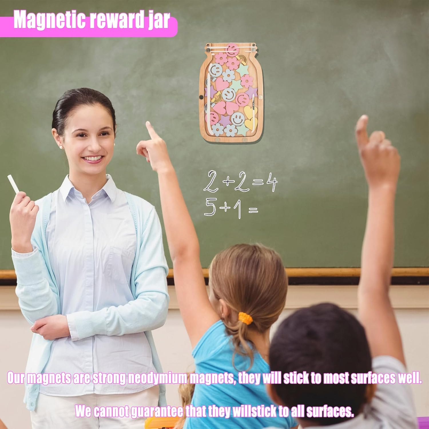 Magnetic Reward Jar,Personalized Reward Jar,Classroom Reward Jar,Kids Reward Jar - Multicolored-10 image number 3