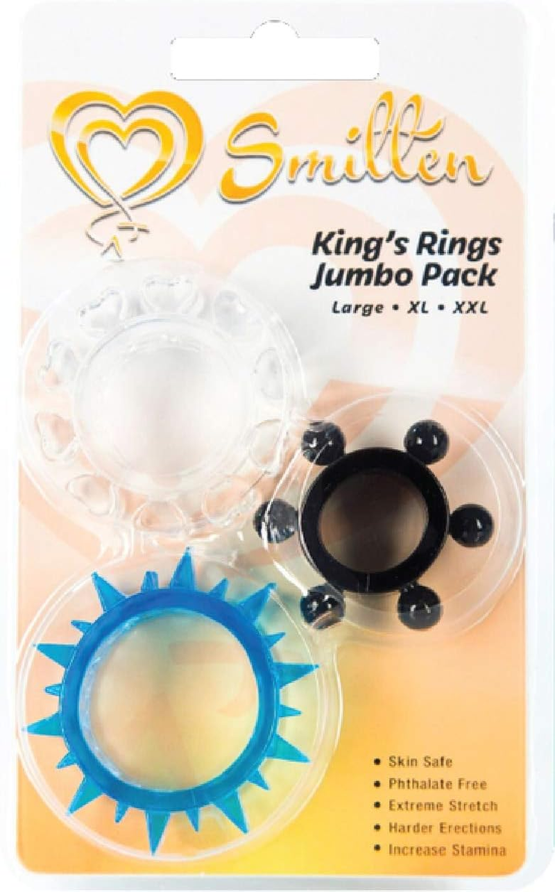 Smitten Jumbo King'S Rings, 3 Count, Pack of 3