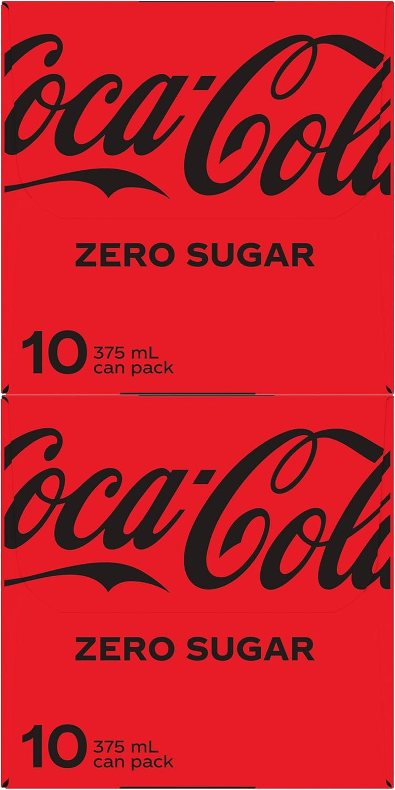 Coca-Cola Zero Sugar Soft Drink Multipack Cans 20 X 375 Ml (Packaging May Vary) image number 3