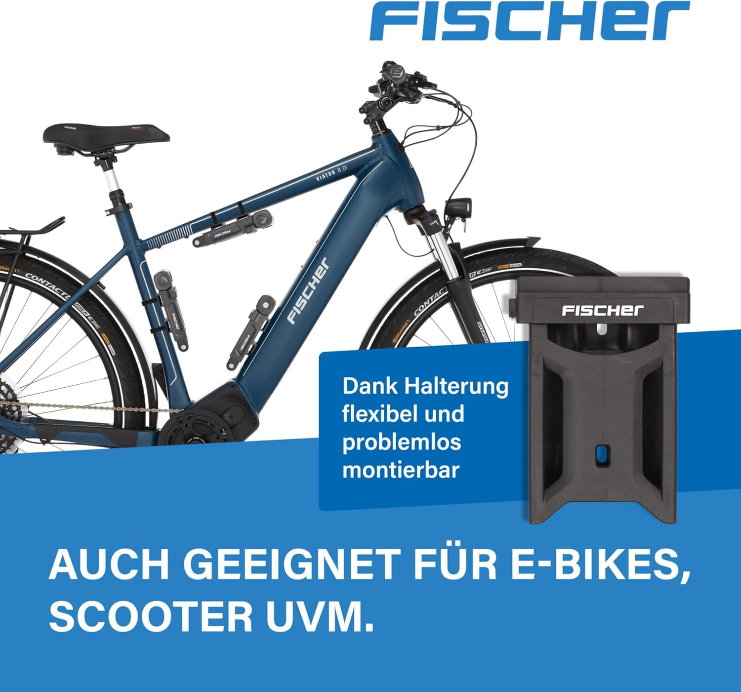 Fischer Folding Lock with Bracket and 2 Security Keys image number 3