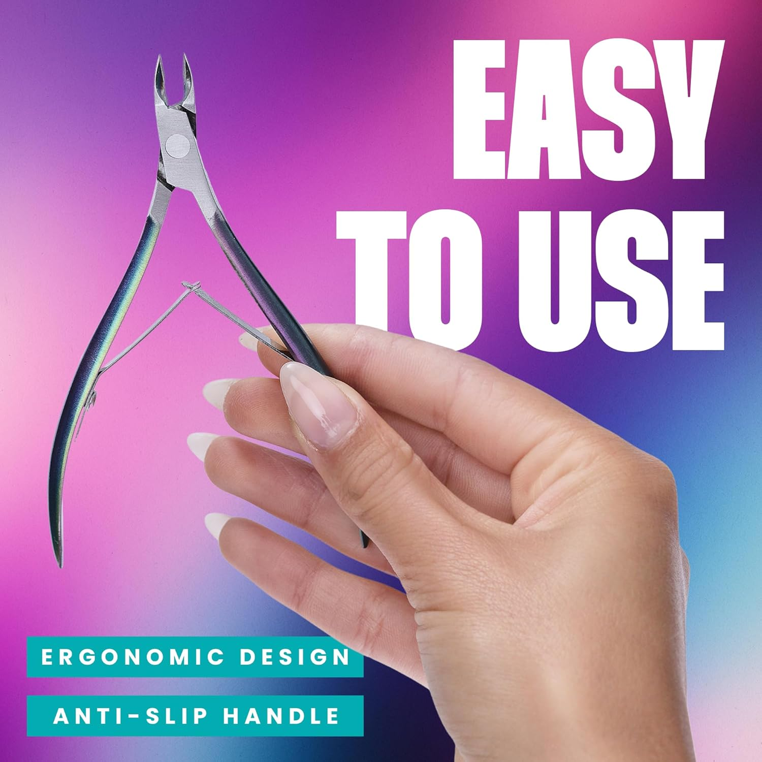 V Beauty Pure Cuticle Nippers - Stainless Steel Nail Cleaner Cuticle Remover for Clean & Healthy-Looking Fingernails & Toenails - Professional Nail Cuticle Trimmer for Salon & Home Manicure & Pedicure image number 5