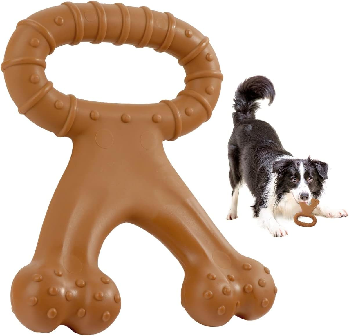 VCCLFSIA Durable Dog Chew Toy for Aggressive Chewers, Real Beef Flavor, Dog Chew Bones for Large, Gigant and Medium Dogs, Pitbull image number 5