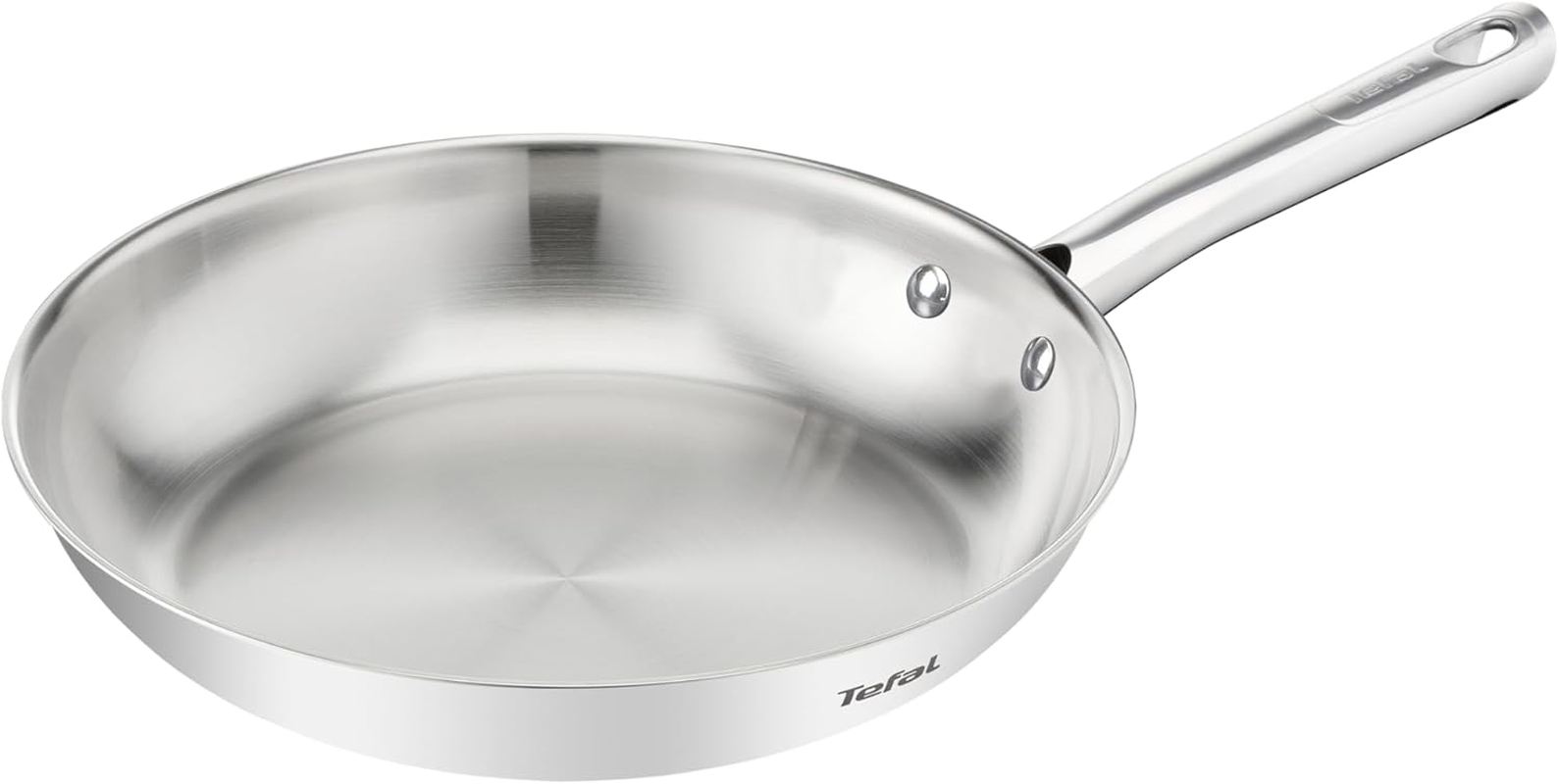 Tefal Duetto on Frying Pan 24 Cm Unsealed Thick Heat Fusion Base Comfort Grip Durable Suitable for All Hobs Stainless Steel B8660434 image number 2
