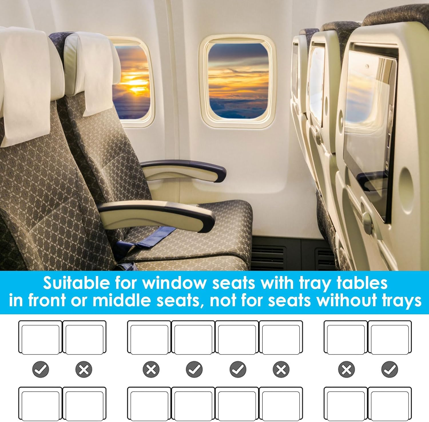 Kids Airplane Footrest Portable Kids Airplane Seat Extender Colorful Airplane Foot Hammock Breathable Toddler Airplane Bed Travel Essentials with Storage Bag for Kids Toddlers 79X44Cm(Starry Blue) image number 2