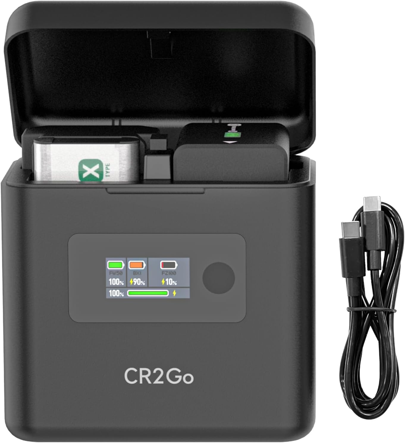 LIMETA NP-FZ100 NP-FW50 NP-BX1 Camera Battery Charger Set 90 Mins Full Charge Max 25W Type-C Input Compatible with Sony A9 A7III A7RIII Cyber-Shot DSC-RX100 Series with Built-In 10000Mah Power Bank image number 1