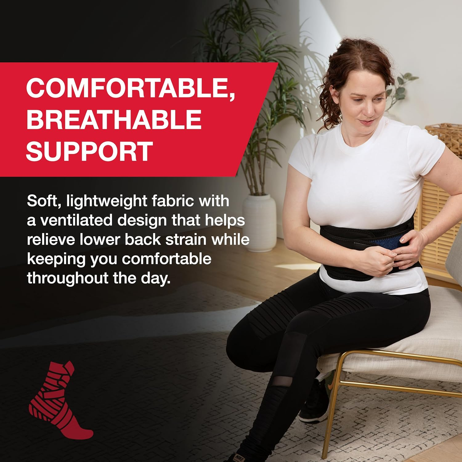 Mueller 255 Lumbar Support Back Brace with Removable Pad, Black, Regular(Package May Vary)