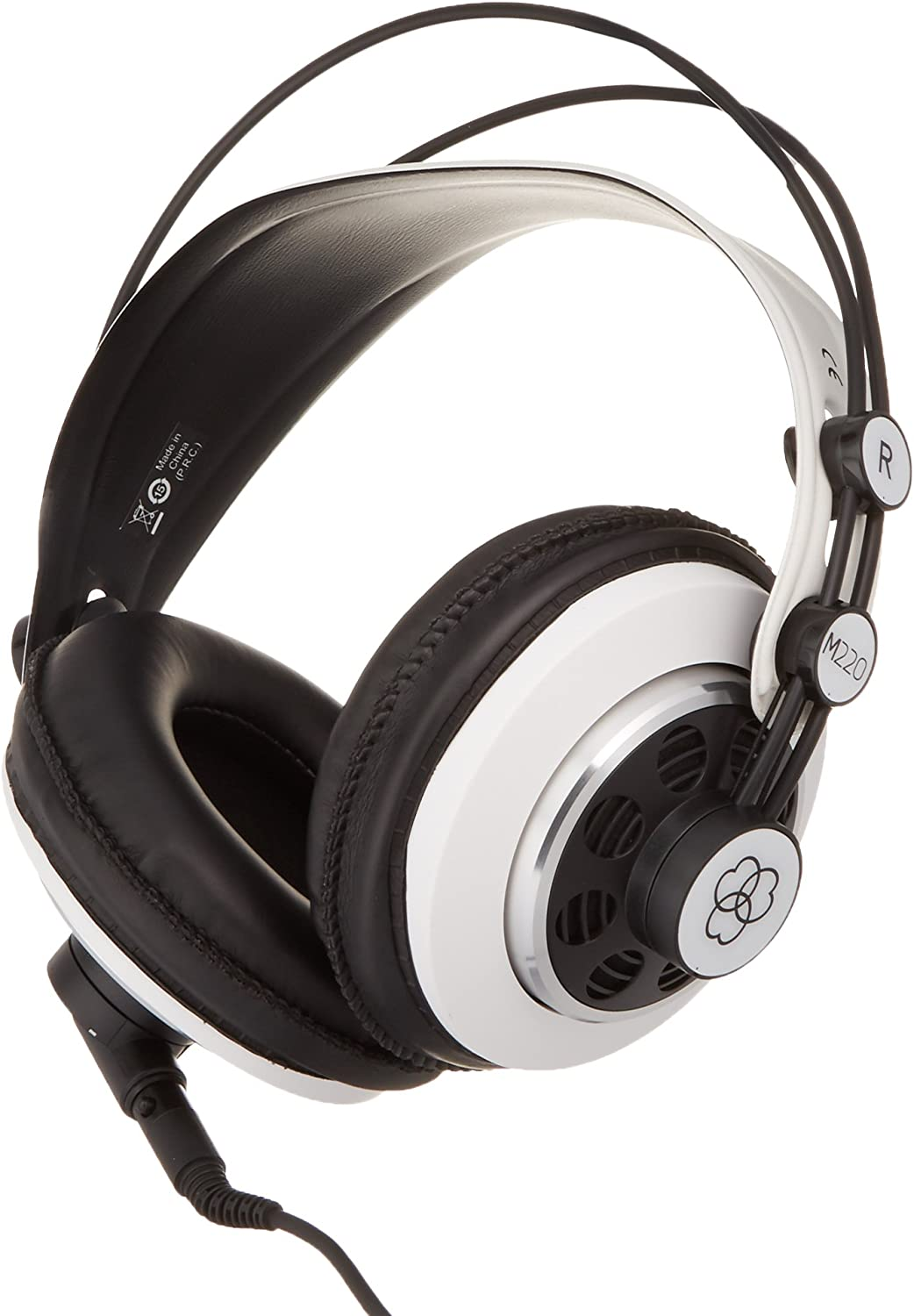 AKG M220 Pro Stylist Professional Large Diaphragm DJ Semi-Open High Definition Over-Ear Studio Headphones - White image number 1