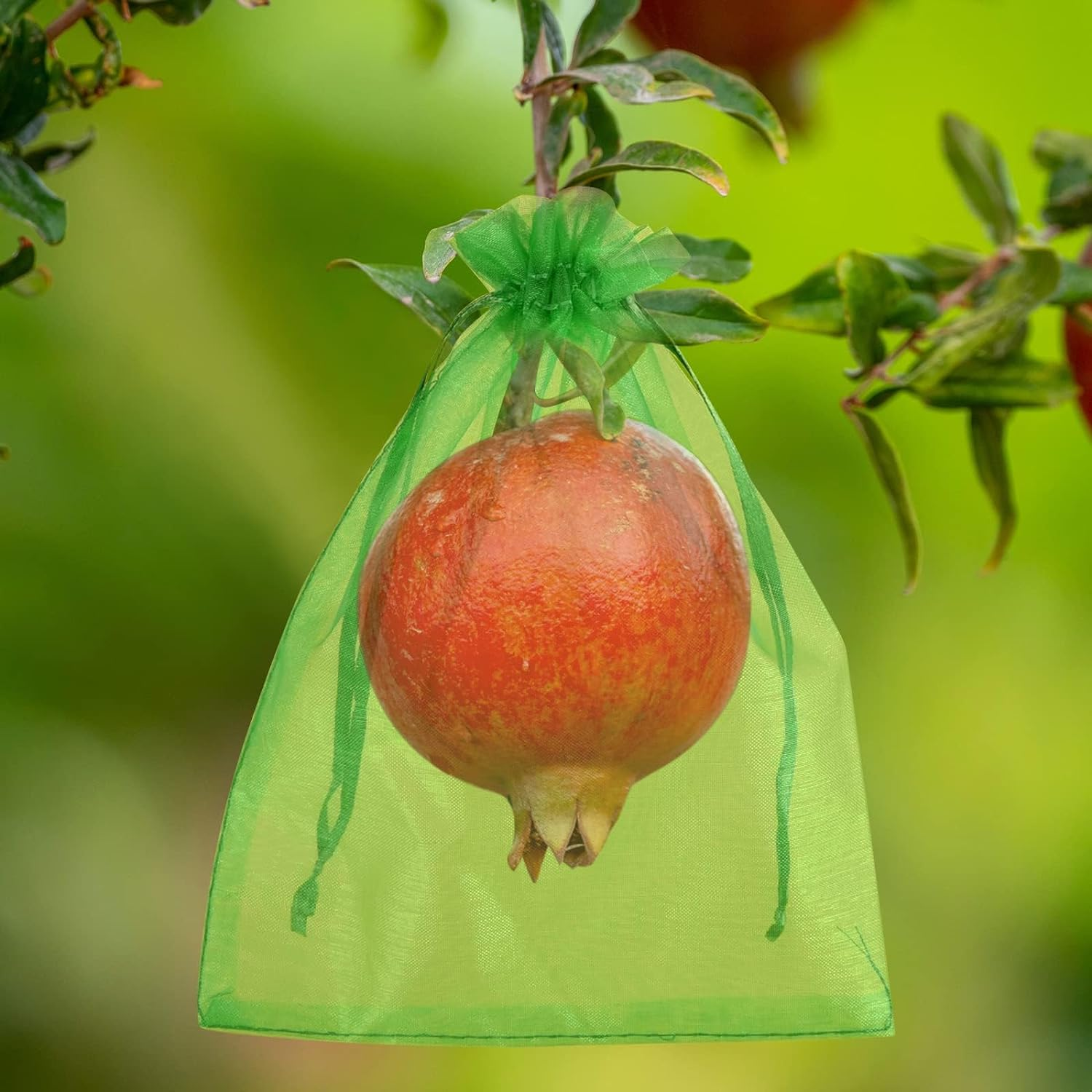 ZANZER 45 Pieces Fruit Protection Bags 3 Sizes Fruit Netting Bags for Fruit Trees Garden Netting Bags with Drawstring Fruit Cover Mesh Barrier Bag for Fruit Plant Flower image number 1