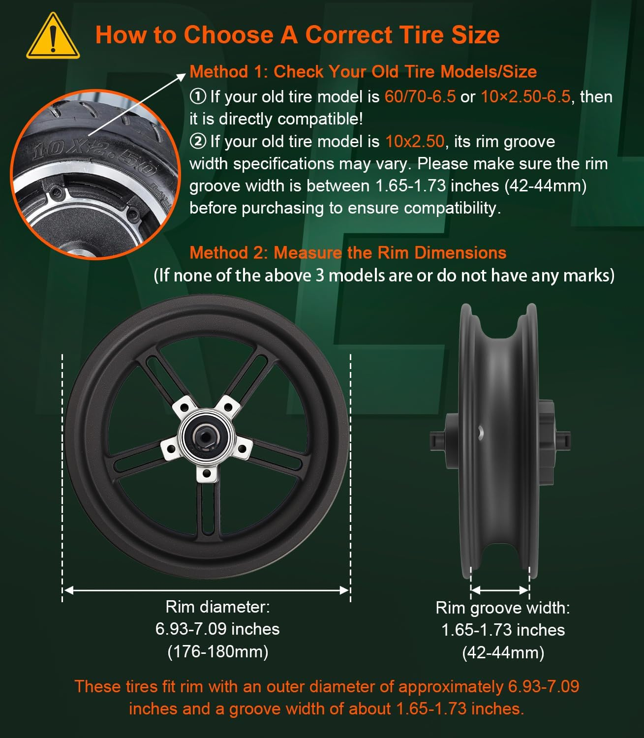 60/70-6.5 Solid Rubber Tyres 10 X 2.5 Solid Tyres for Ninebot Max G30/G30 D2/Odys Neo E100/Ducati Pro 2 Electric Scooter 10 Inch Front or Rear Honeycomb Tyres Non-Slip Puncture Proof (Yellow) image number 2